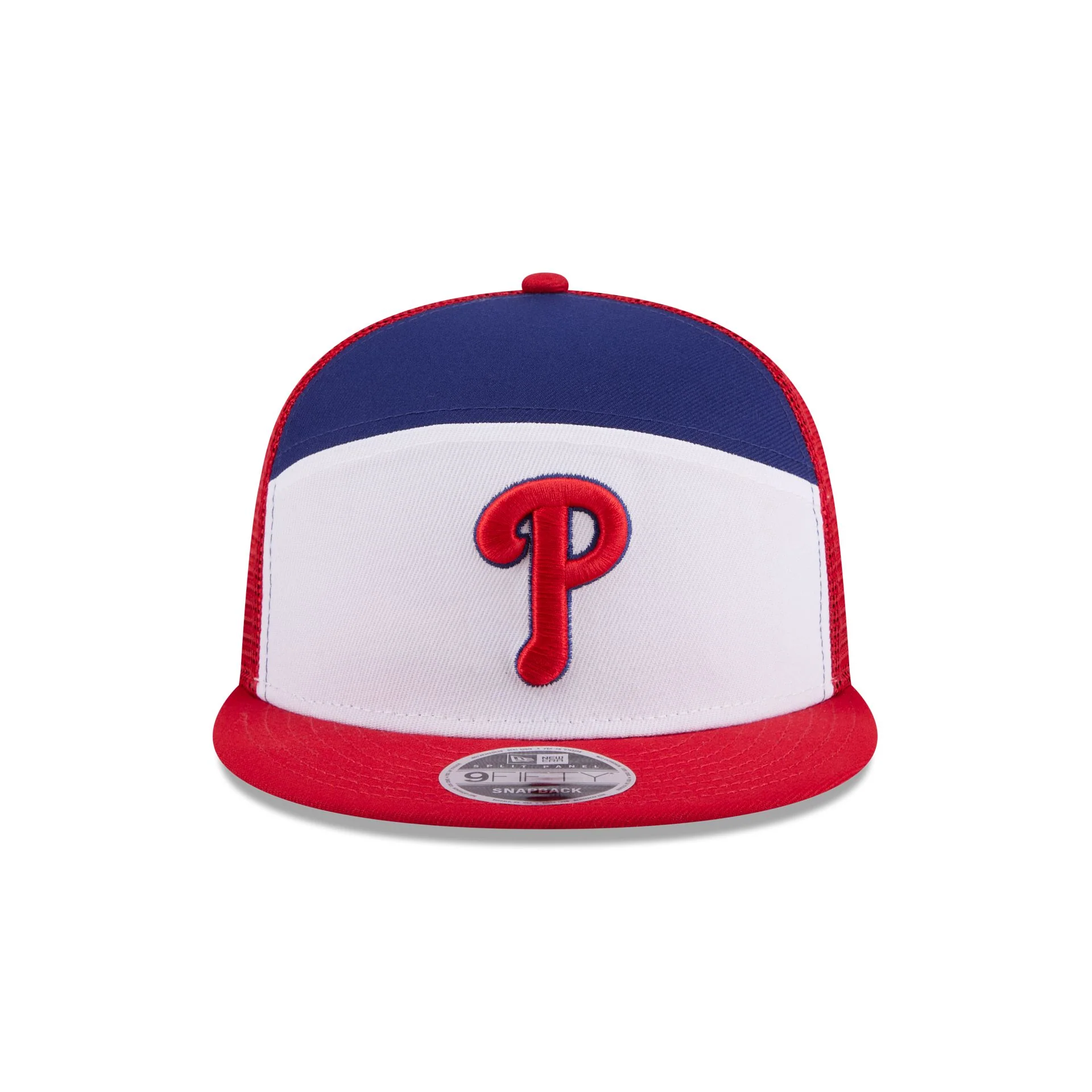 Philadelphia Phillies Block Split Panel 9FIFTY Trucker Hat - Image 2