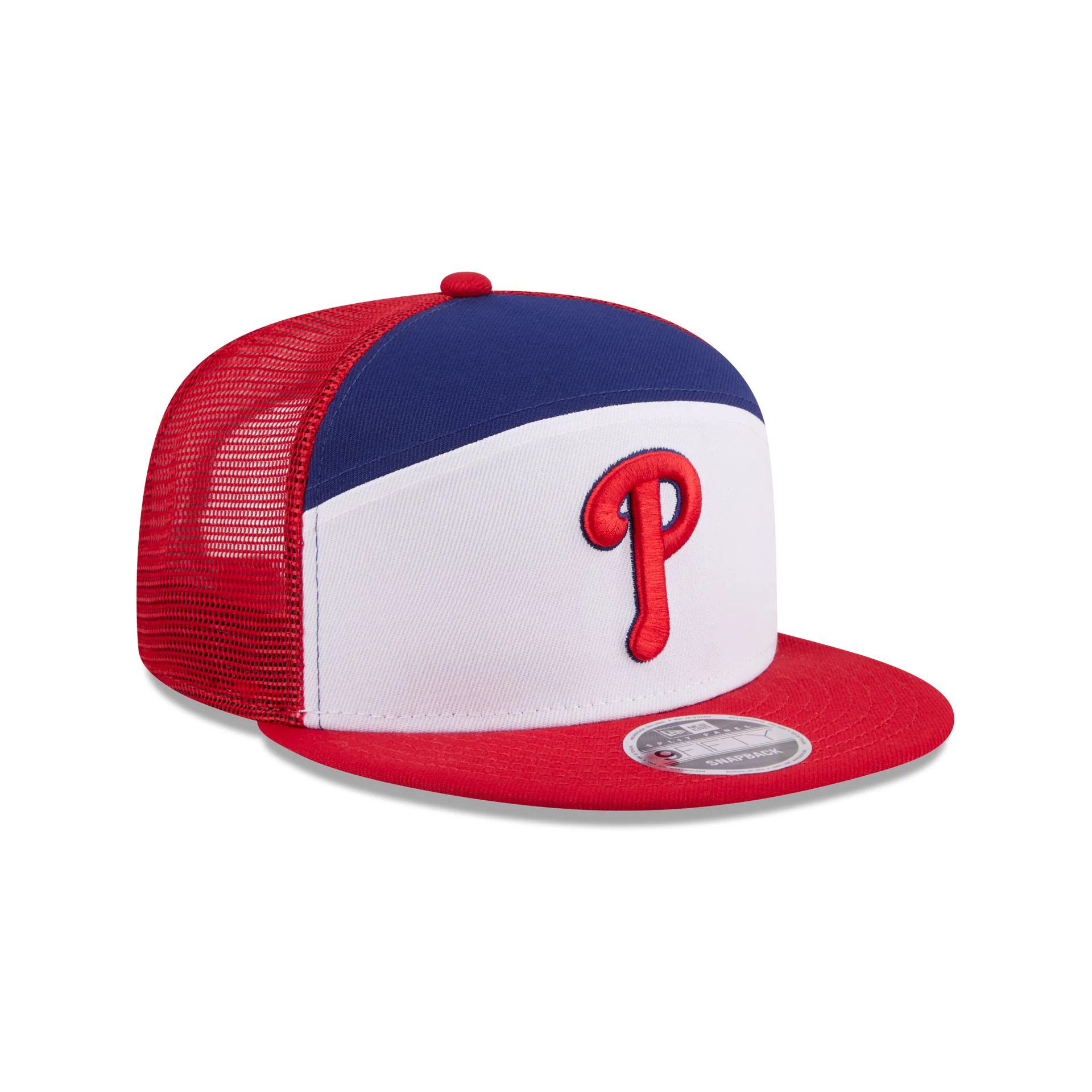 Philadelphia Phillies Block Split Panel 9FIFTY Trucker Hat - Image 3