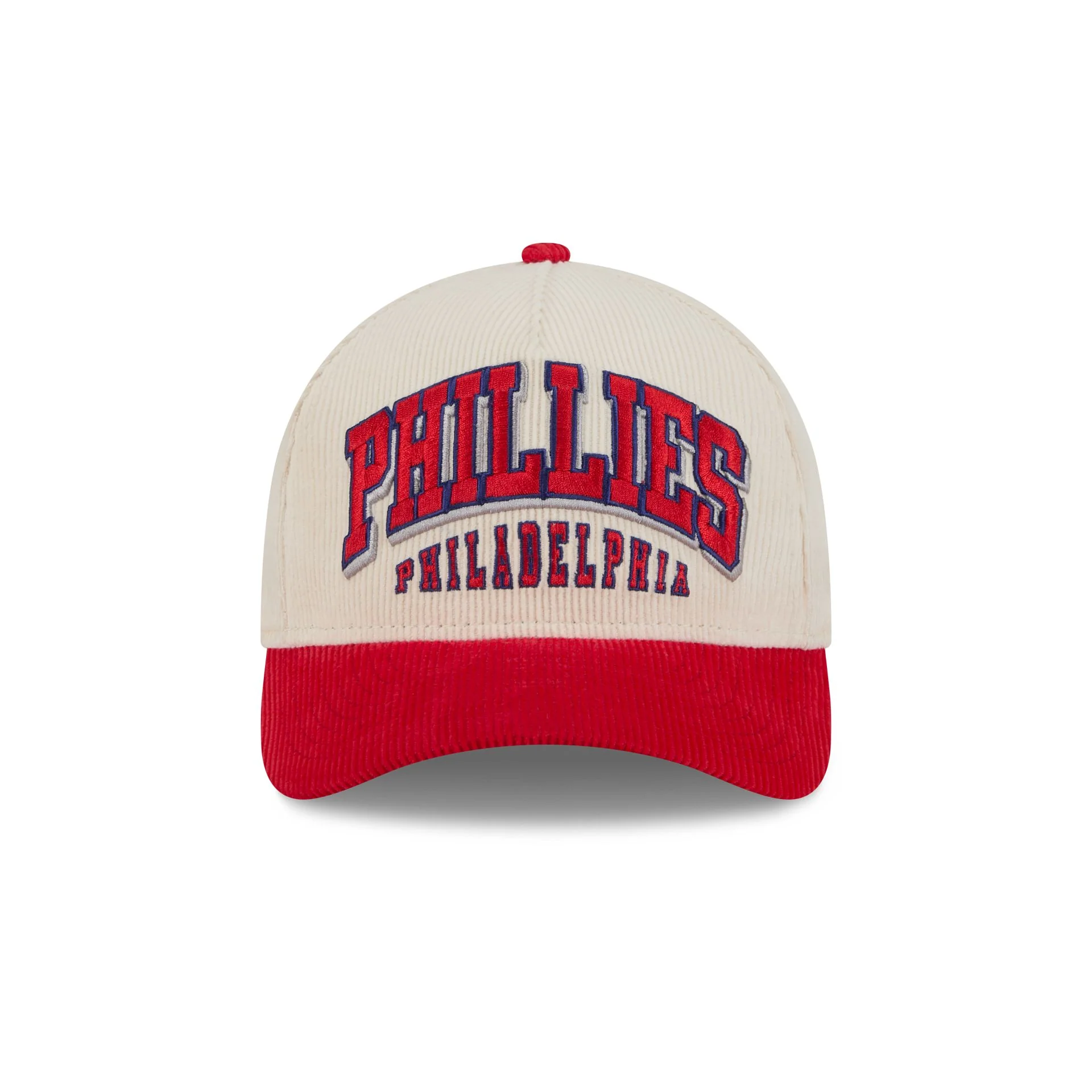 Philadelphia Phillies Stacked Corduroy 9FORTY M-Crown A-Frame Snapback Hat - Image 2