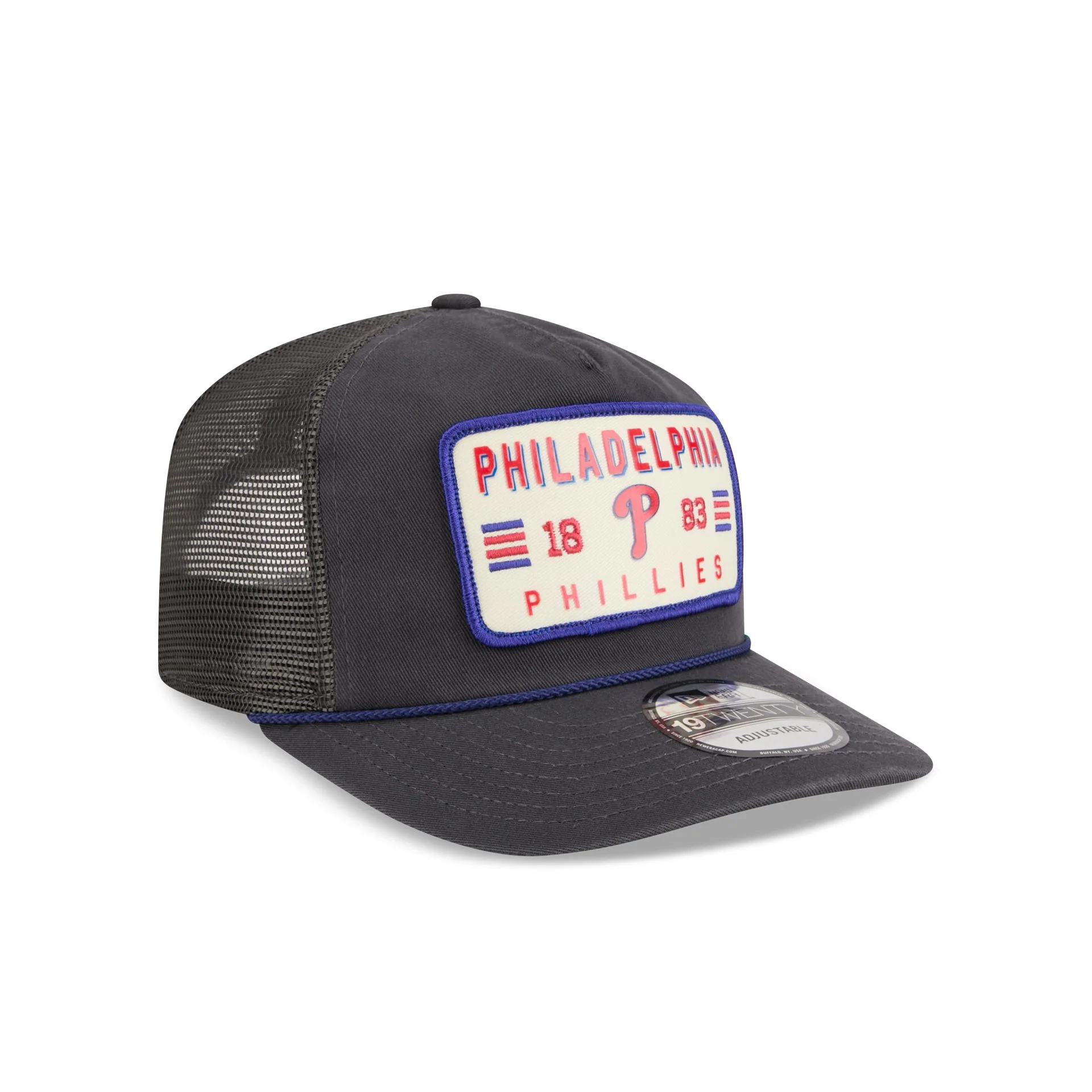 Philadelphia Phillies Washed Graphite 19TWENTY Trucker Hat - Image 3