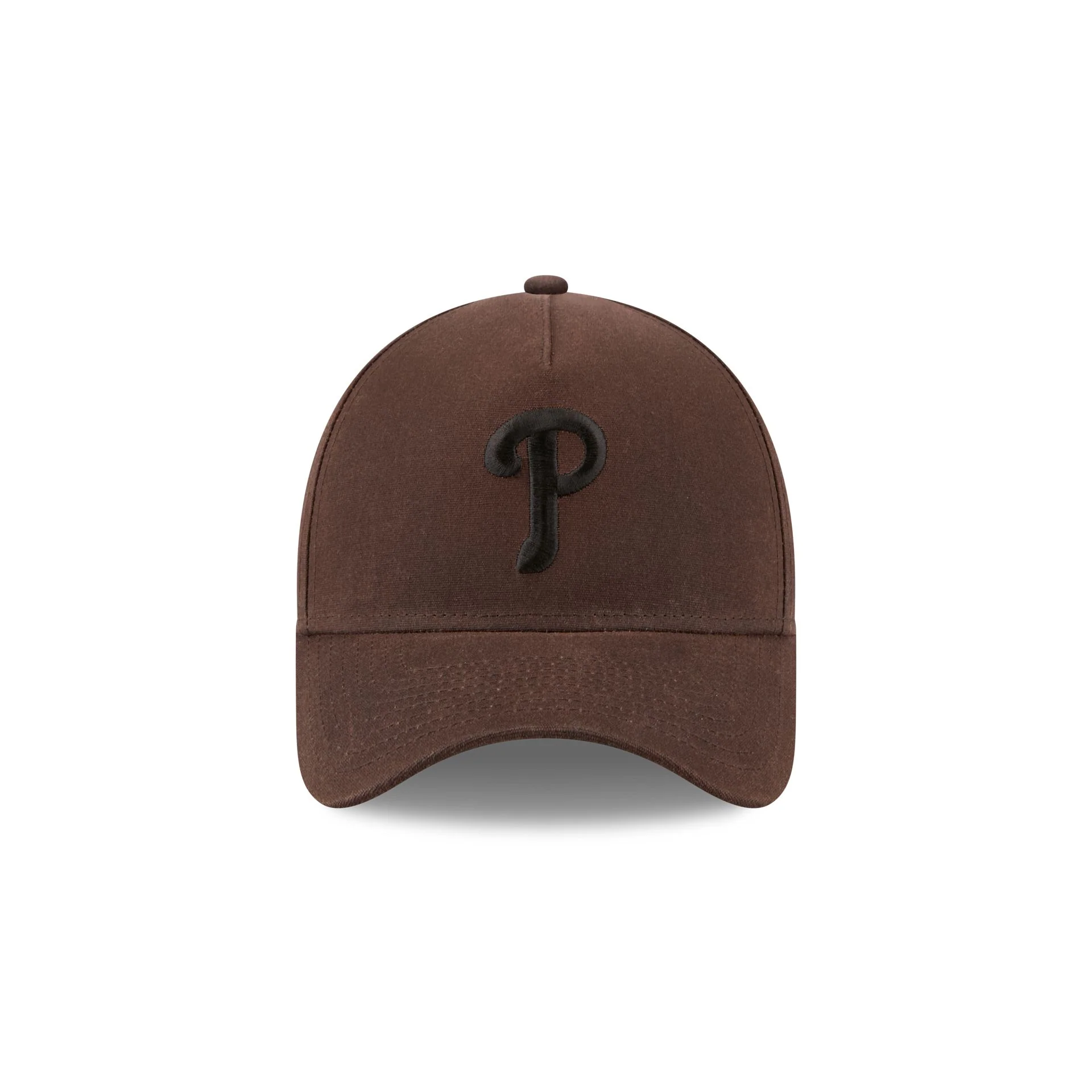 Philadelphia Phillies Waxed Canvas Brown 59FORTY A-Frame Fitted Hat - Image 2