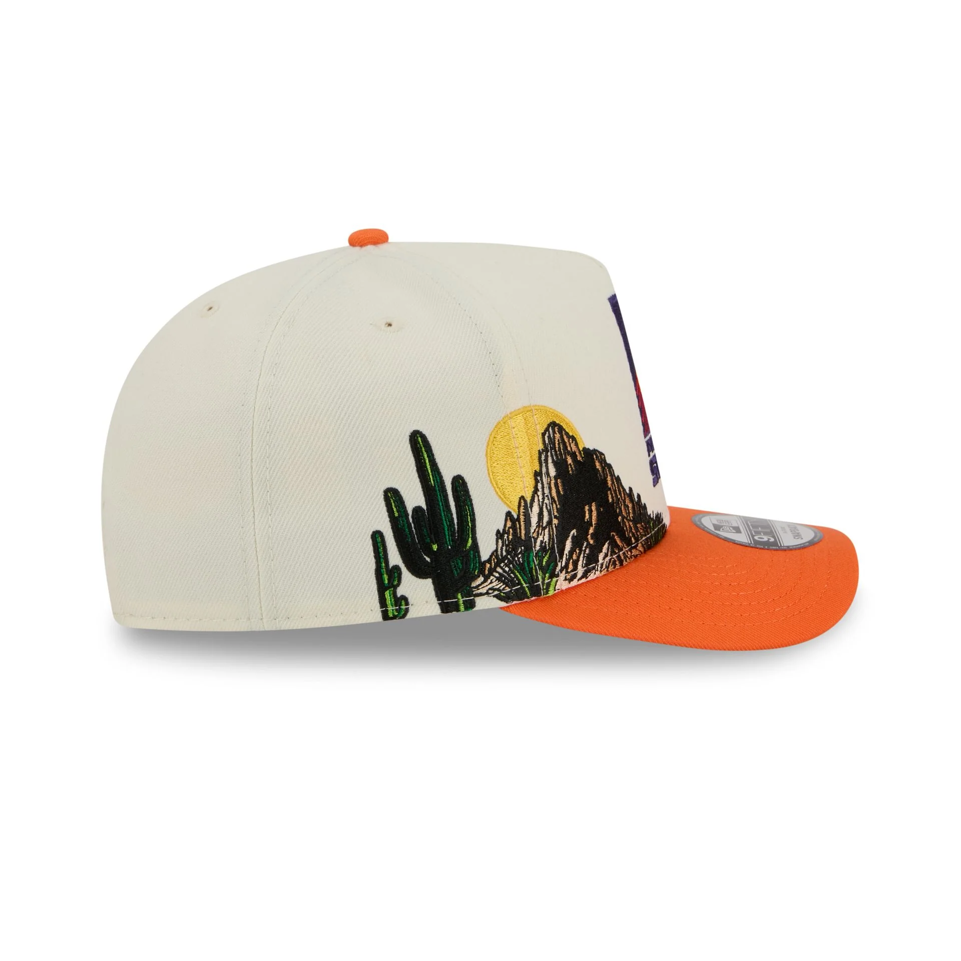 Phoenix Suns 1968-1991 Hardwood Classics Chrome White 9FIFTY A-Frame Snapback Hat - Image 5