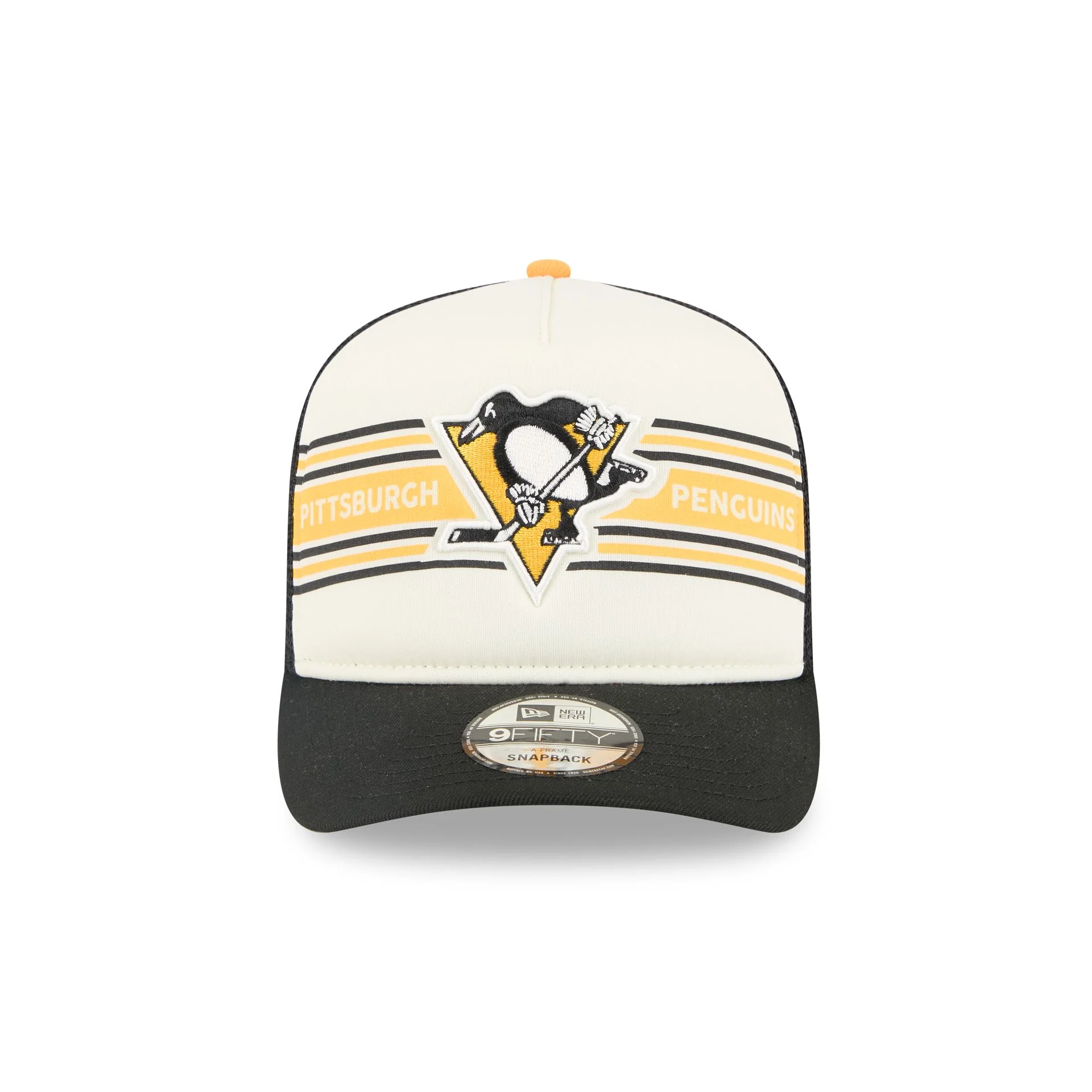 Pittsburgh Penguins Banner 9FIFTY A-Frame Trucker Hat - Image 2