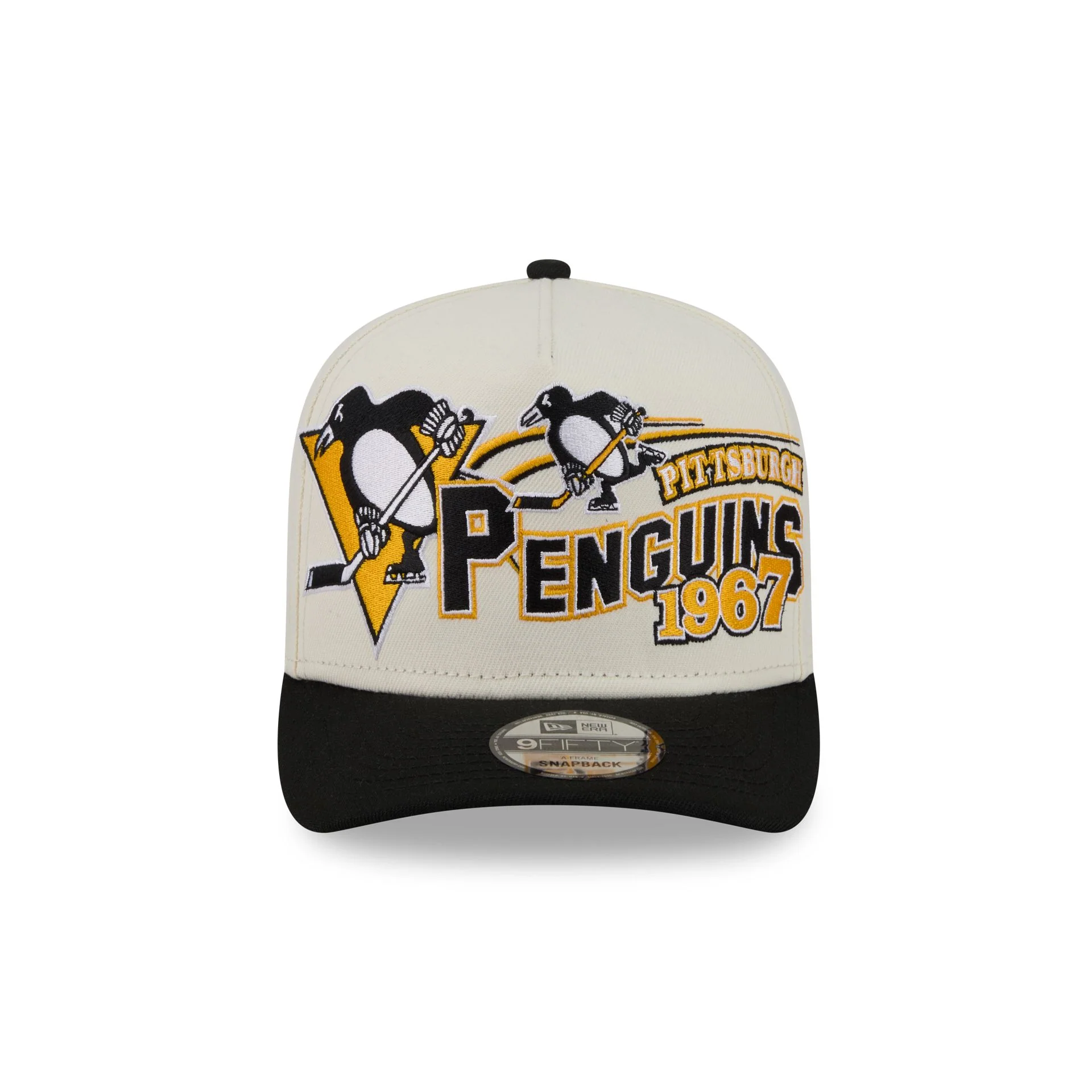 Pittsburgh Penguins Chrome White Classic 9FIFTY A-Frame Snapback Hat - Image 2