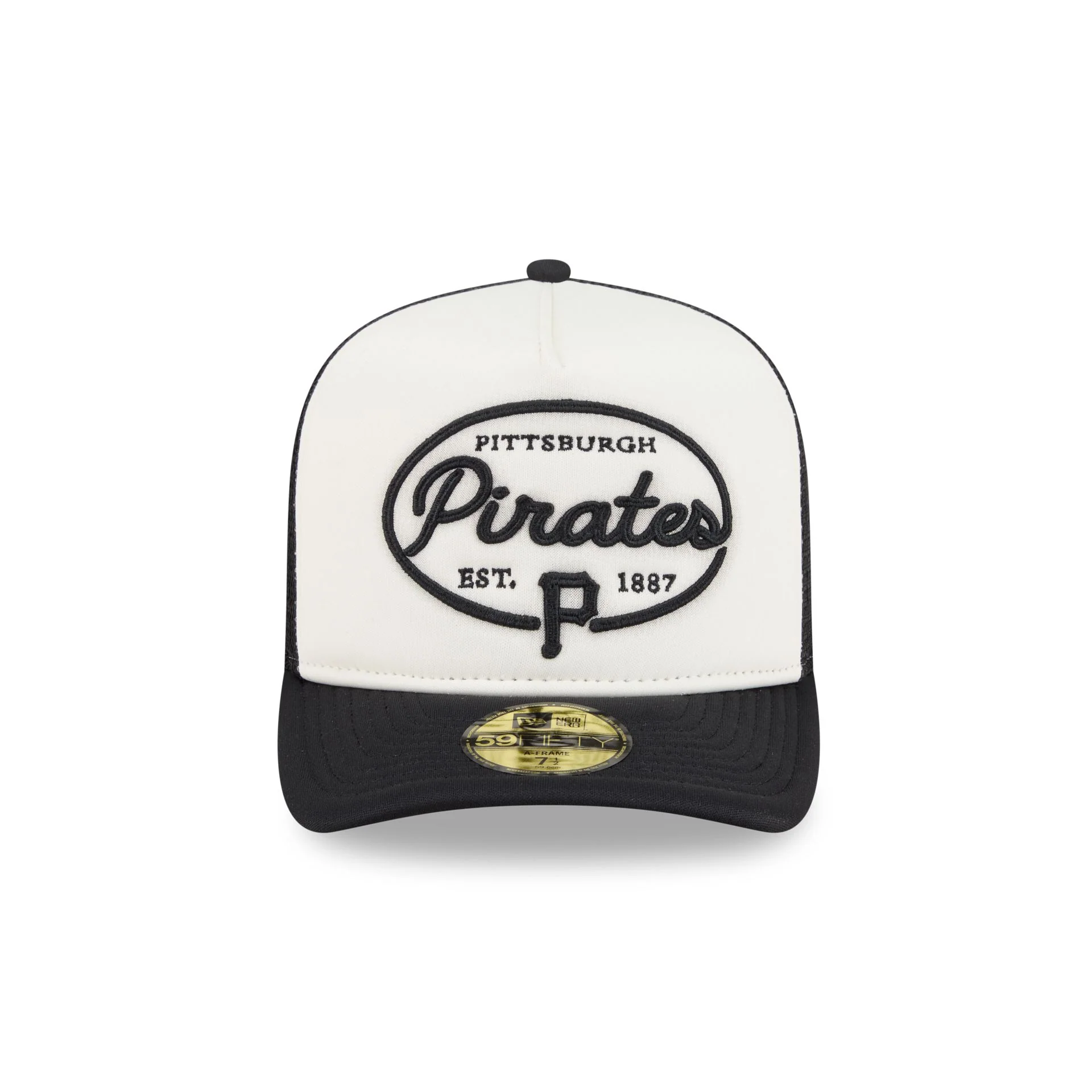 Pittsburgh Pirates Chrome 59FIFTY Fitted Trucker Hat - Image 2