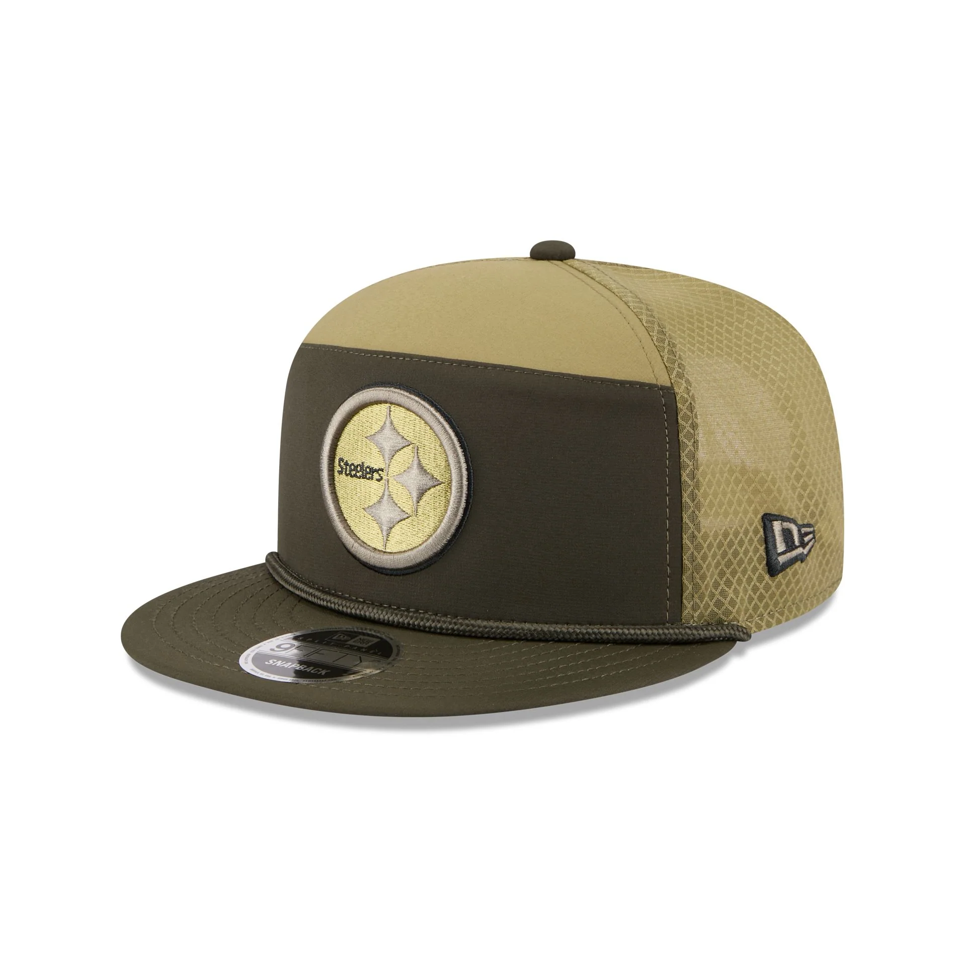 Pittsburgh Steelers 2025 Salute to Service Split Panel 9FIFTY Trucker Hat - Image 3