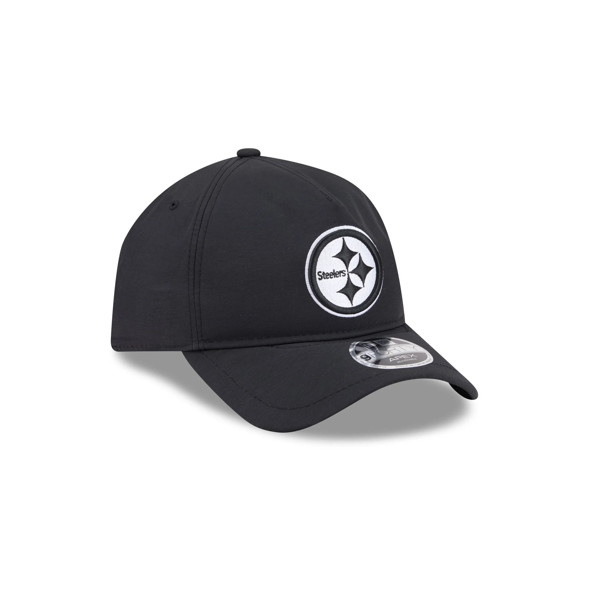 Pittsburgh Steelers Black 9FORTY APEX Snapback Hat - Image 3