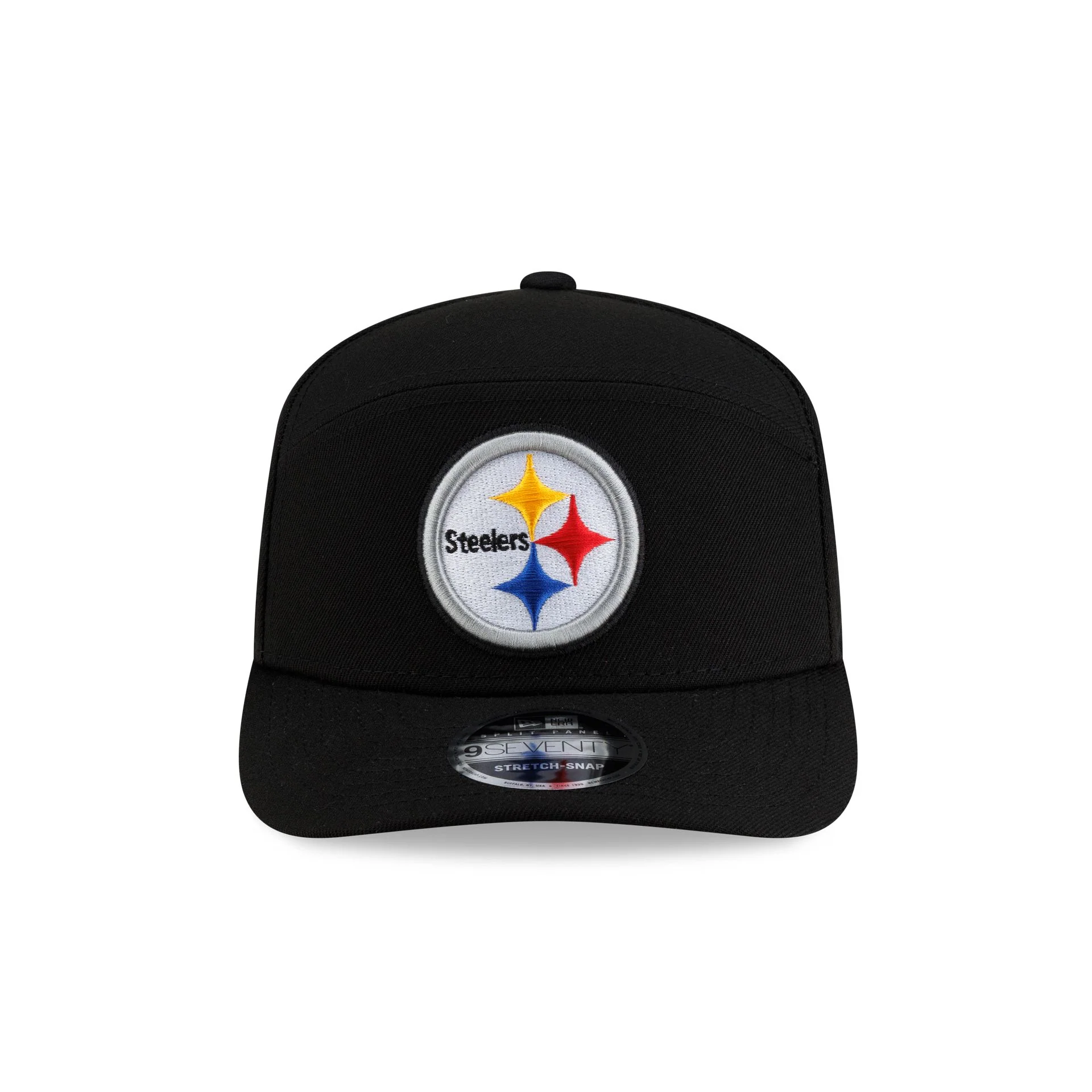 Pittsburgh Steelers Poly Split Panel 9SEVENTY Stretch-Snap Hat - Image 2
