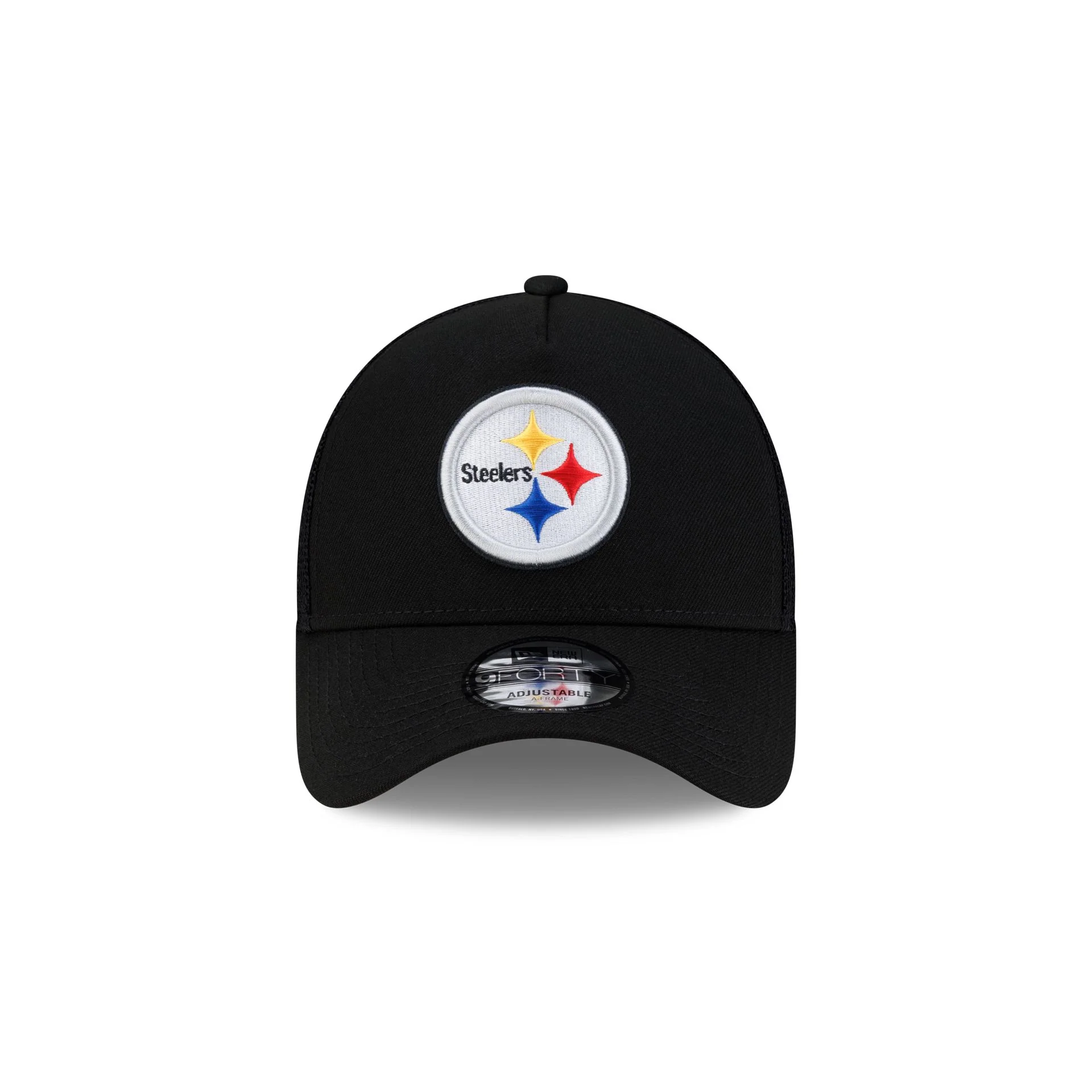 Pittsburgh Steelers Side Script 9FORTY A-Frame Trucker Hat - Image 2