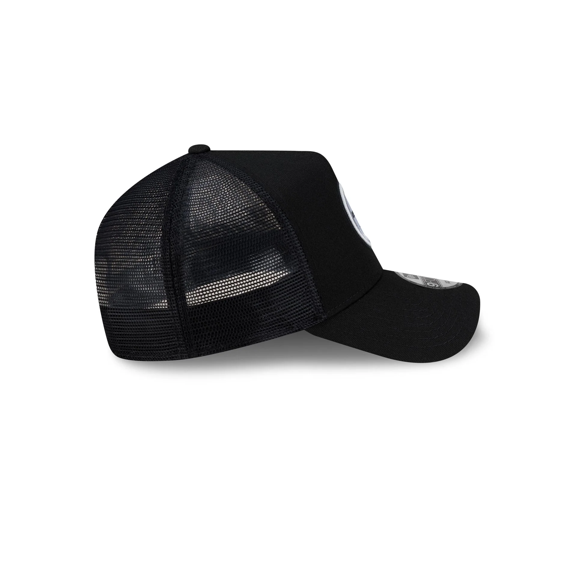 Pittsburgh Steelers Side Script 9FORTY A-Frame Trucker Hat - Image 5