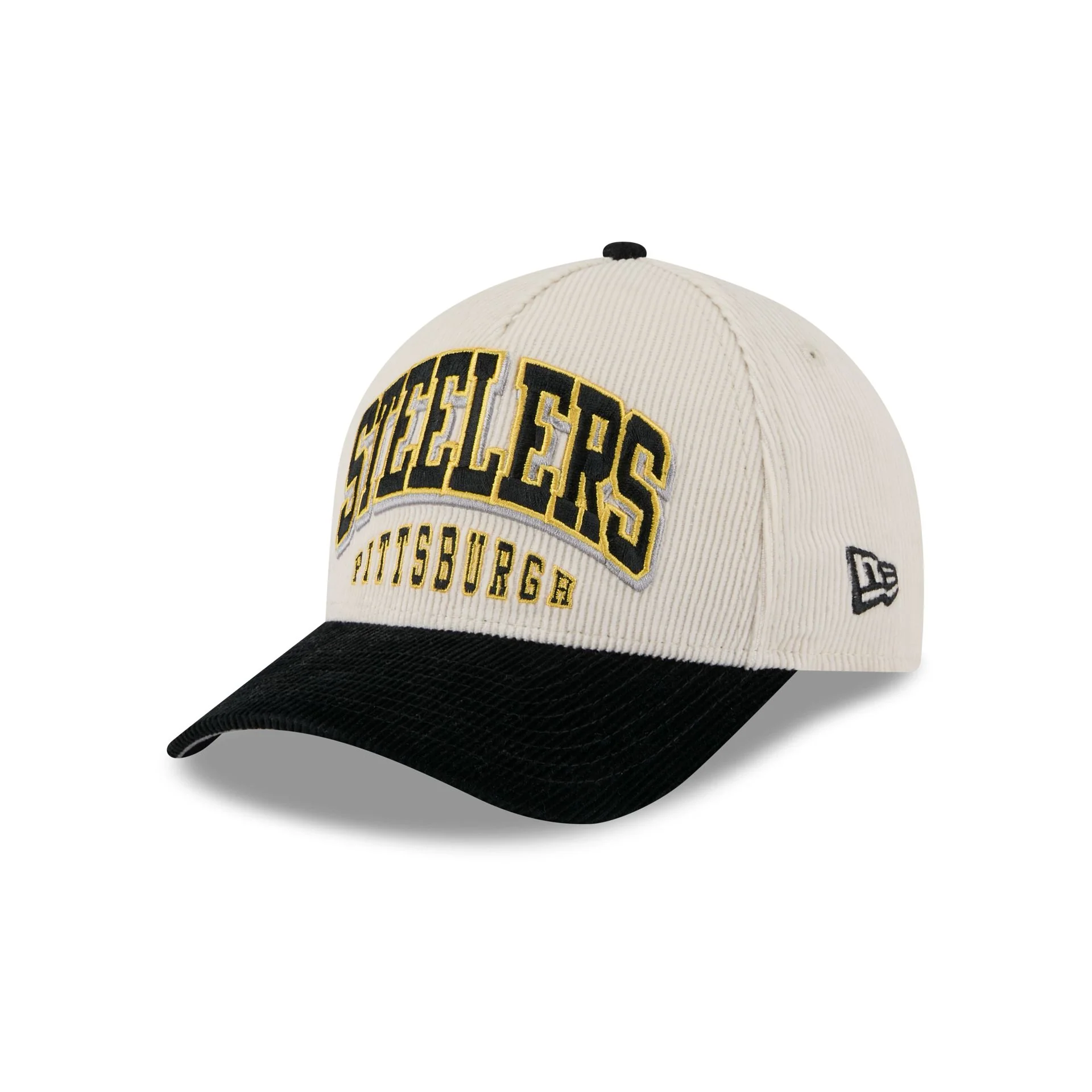 Pittsburgh Steelers Stacked Corduroy 9FORTY M-Crown A-Frame Snapback Hat - Image 3