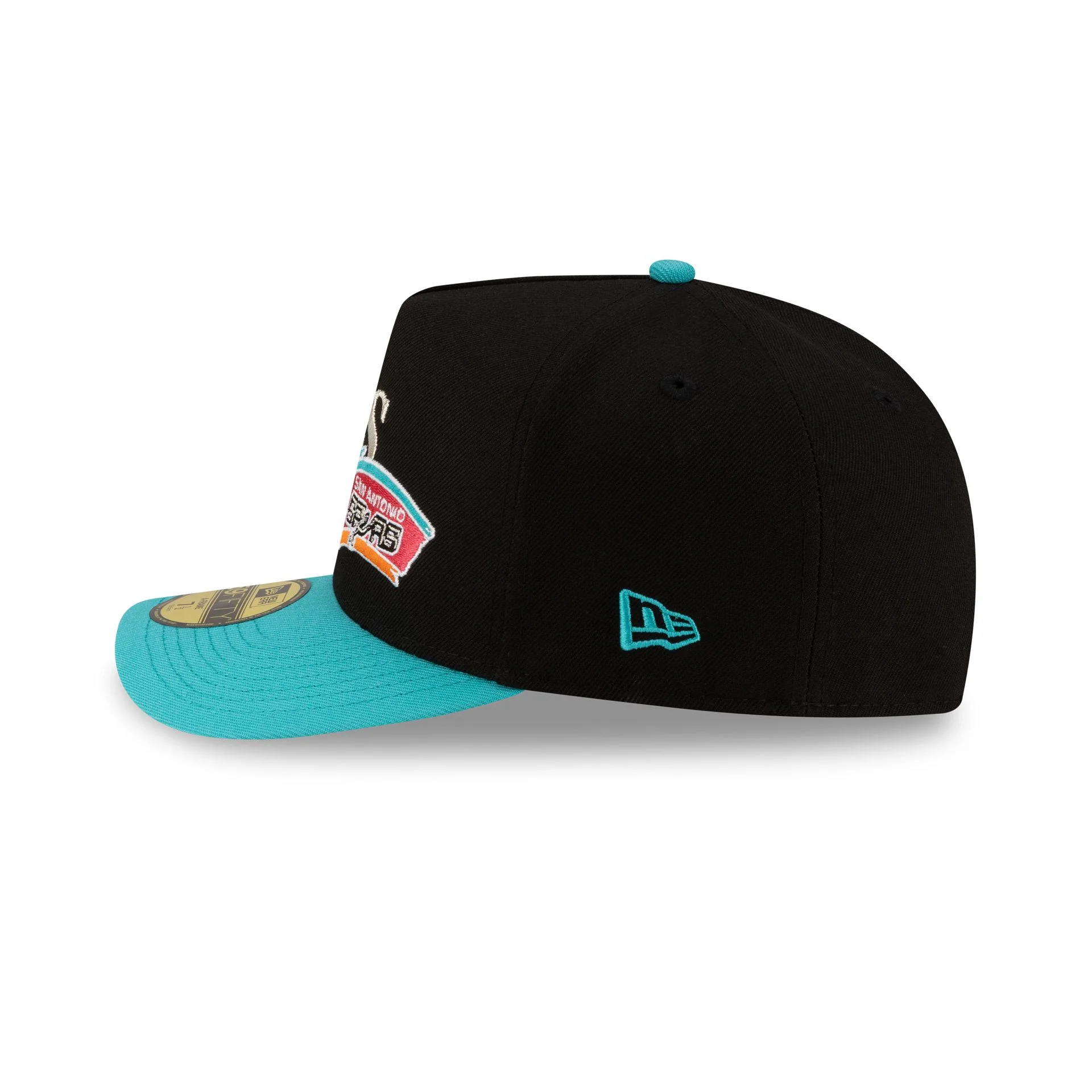 San Antonio Spurs 1989-2002 Hardwood Classics Liner 59FIFTY A-Frame Fitted Hat - Image 5