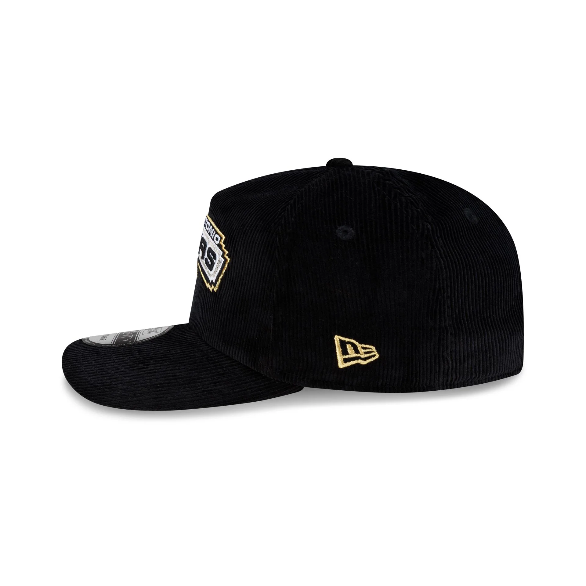 San Antonio Spurs 2003 Finals Black & Gold Corduroy 19TWENTY Adjustable Hat - Image 5