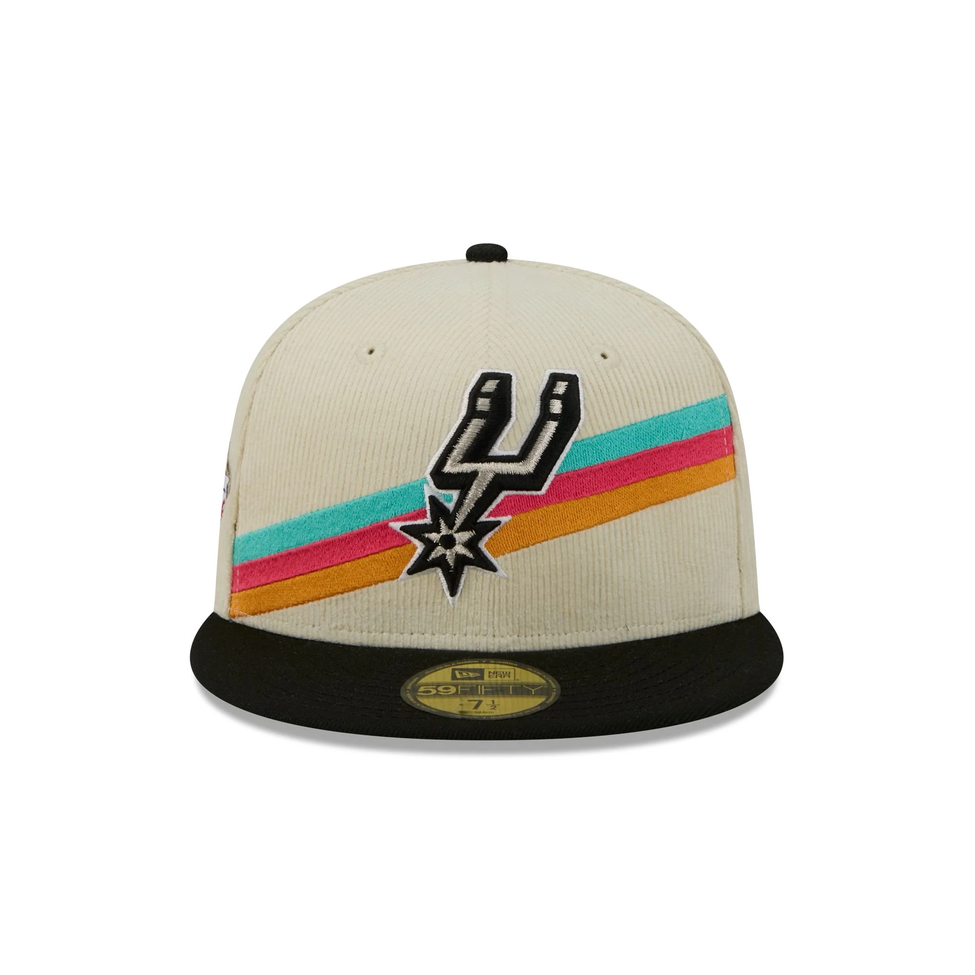 San Antonio Spurs 2025 City Edition Chrome White Corduroy 59FIFTY Fitted Hat - Image 2