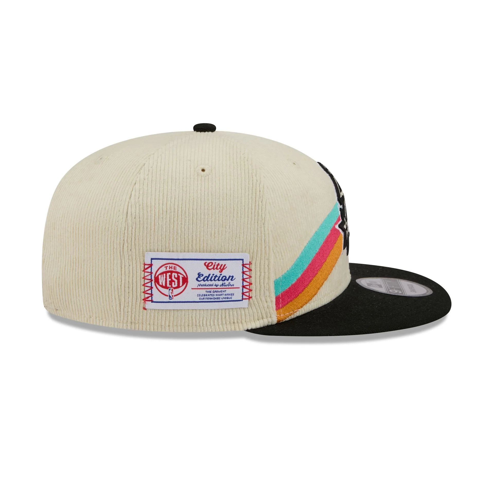 San Antonio Spurs 2025 City Edition Chrome White Corduroy 9FIFTY Snapback Hat - Image 4