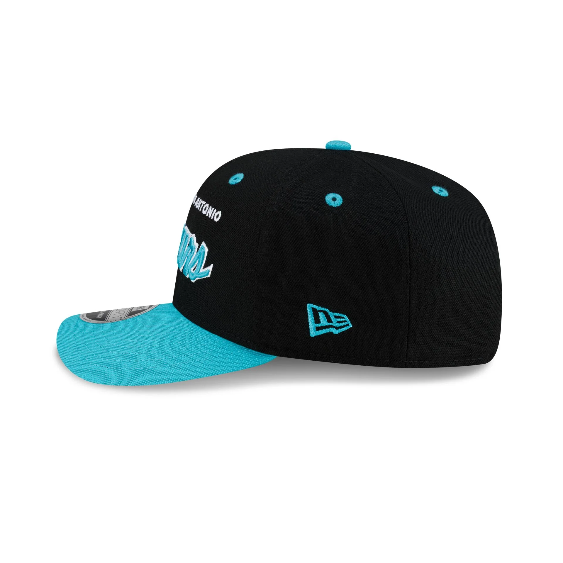 San Antonio Spurs Hardwood Classics 90s Script 9SEVENTY Stretch-Snap Hat - Image 5