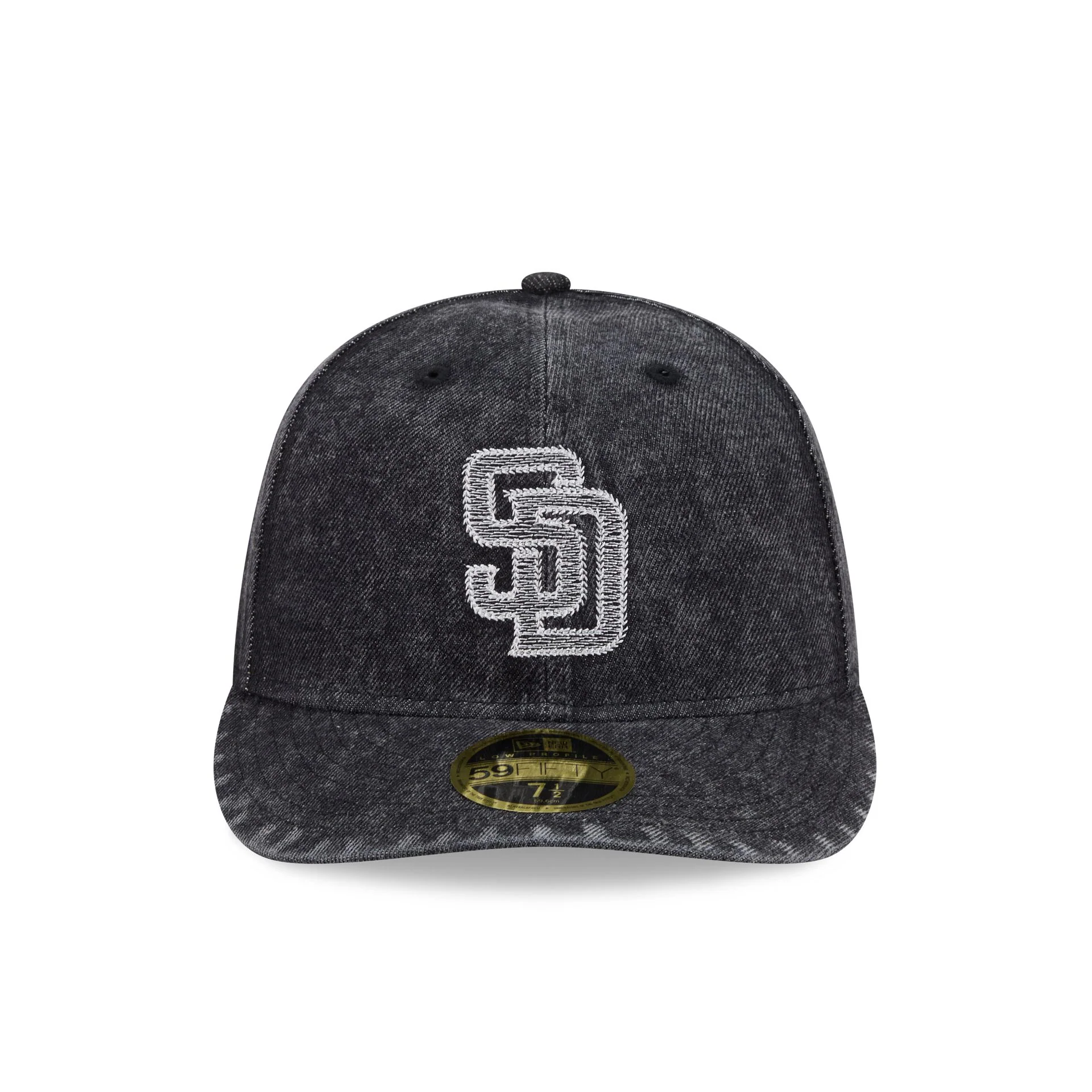 San Diego Padres Black Denim Low Profile 59FIFTY Fitted Hat - Image 2