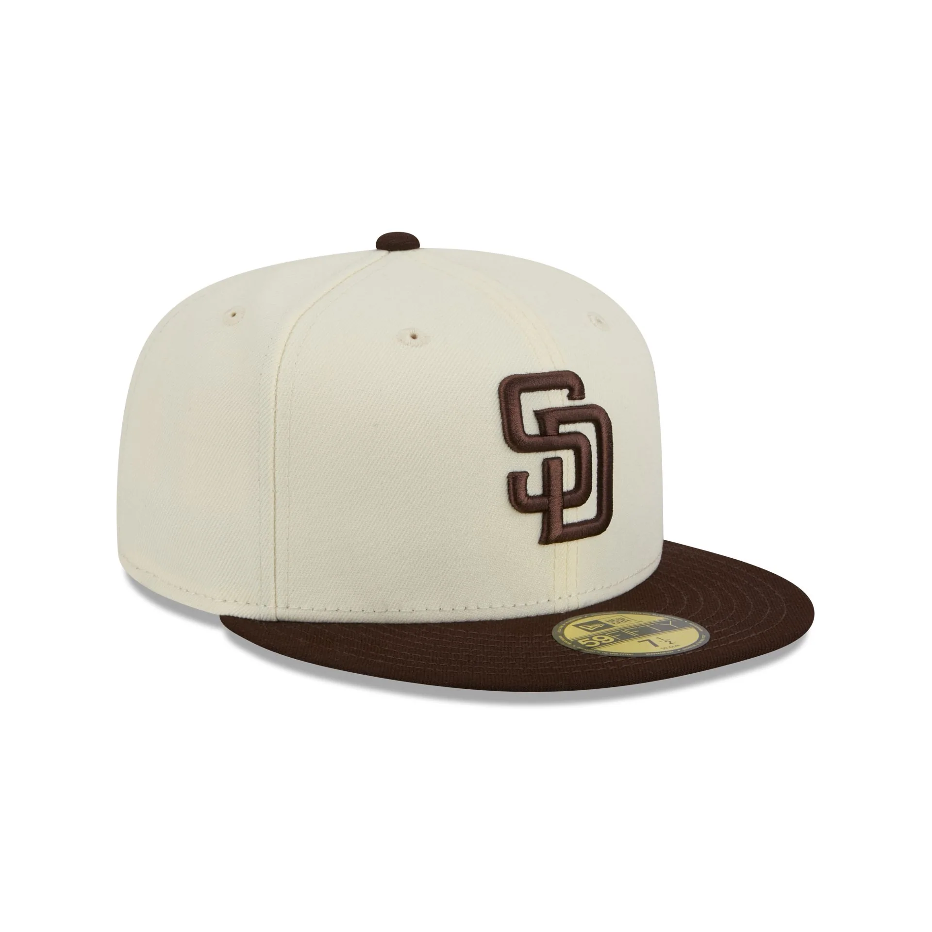 San Diego Padres Chrome White Basic 59FIFTY Fitted Hat - Image 3