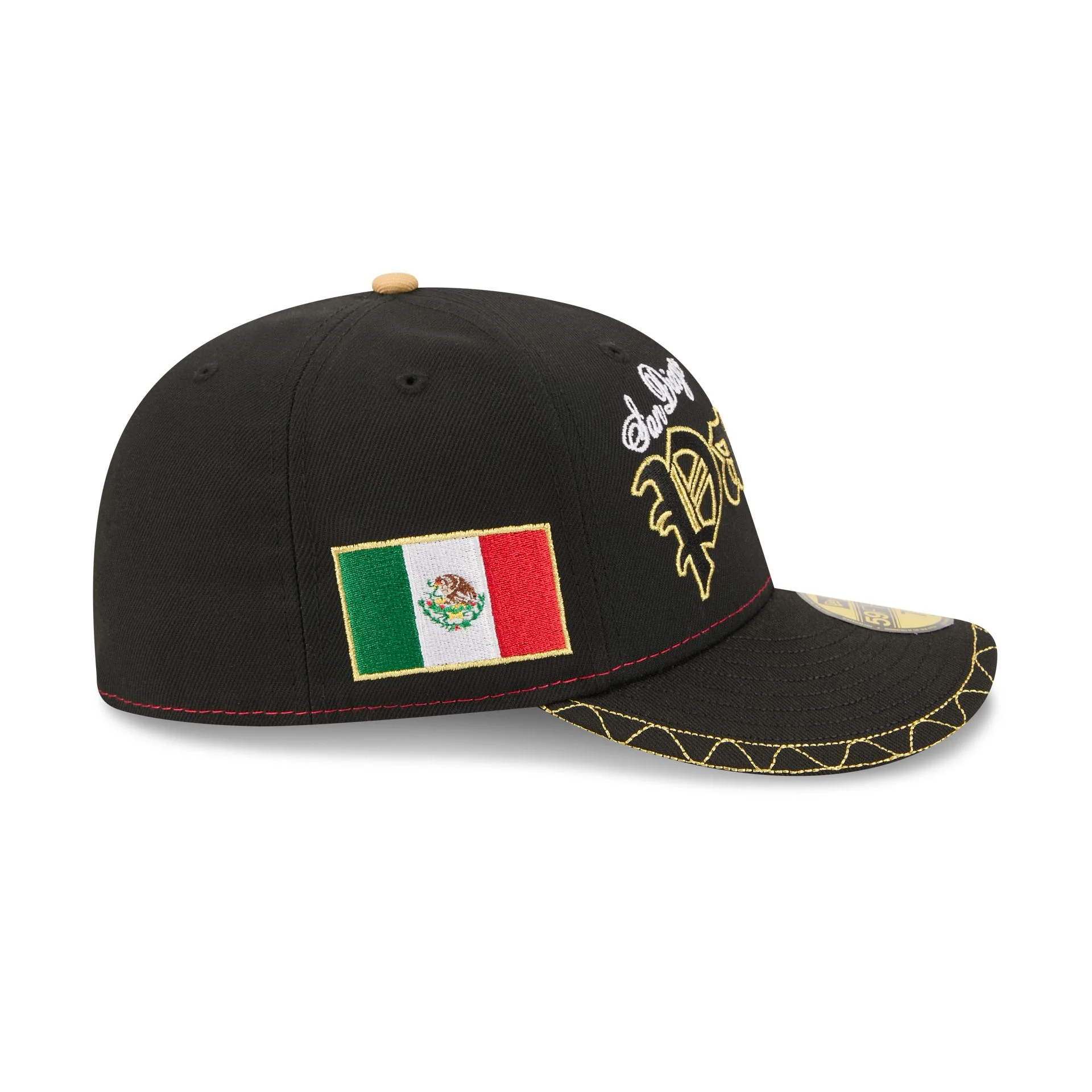 San Diego Padres Cinco de Mayo Black 59FIFTY Fitted Hat - Image 4