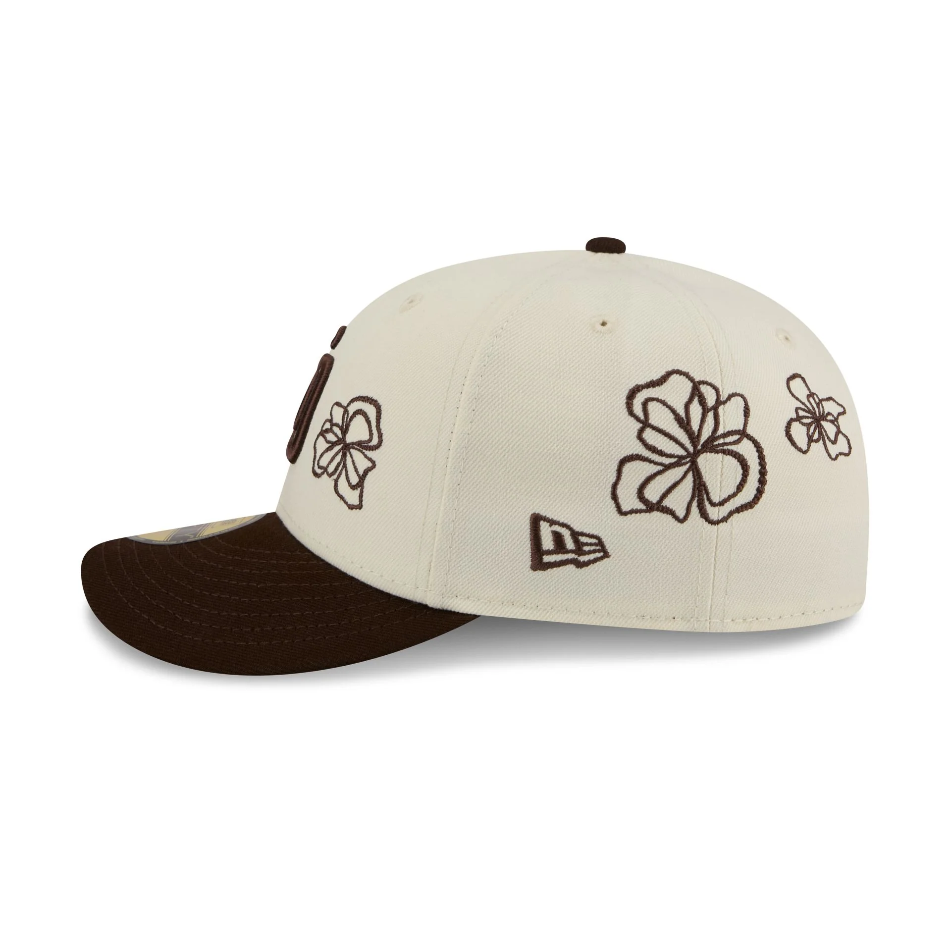 San Diego Padres Floral Outline 59FIFTY Fitted Hat - Image 4