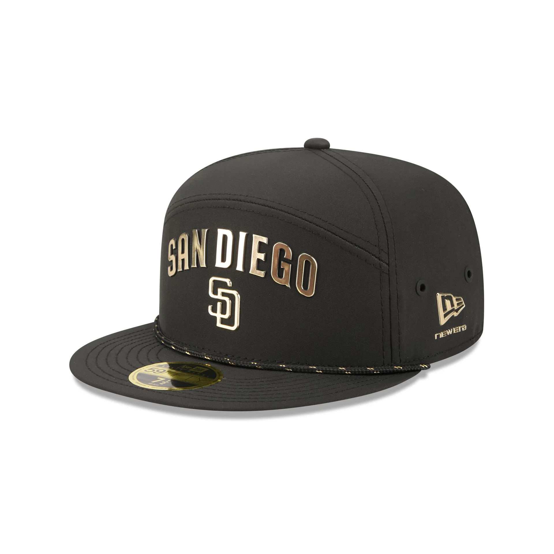 San Diego Padres Gold Logo Rope Split Panel 59FIFTY Fitted Hat