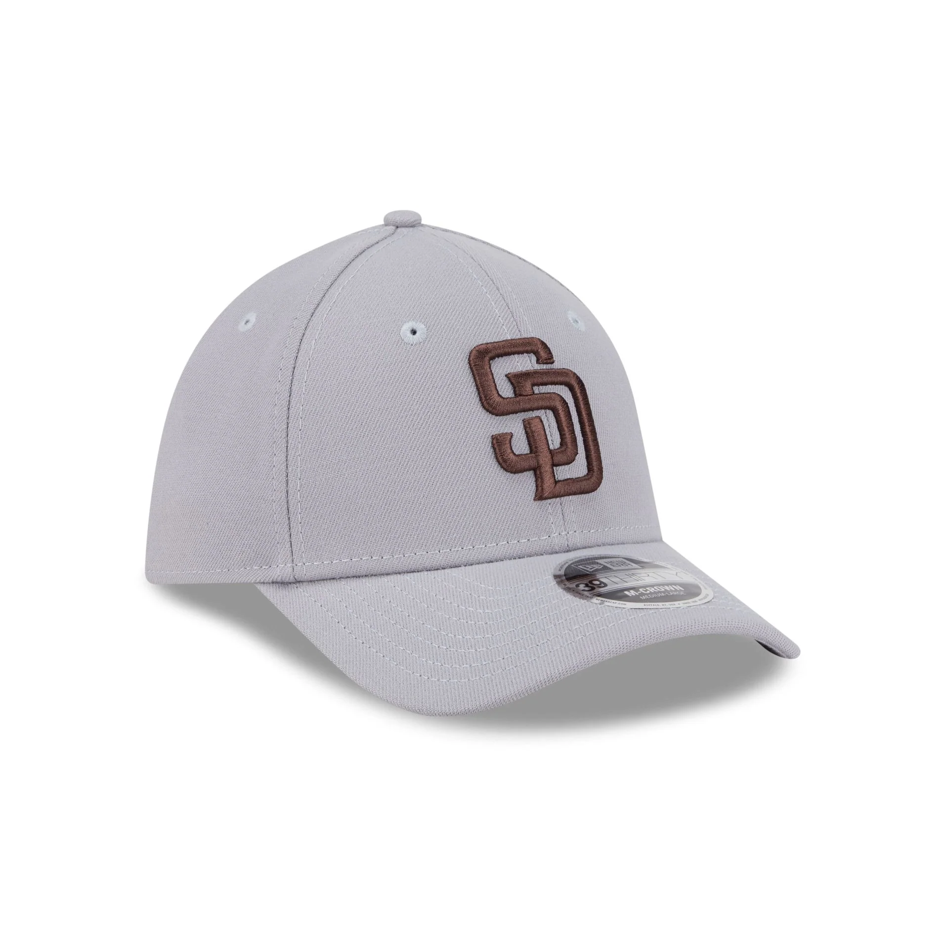 San Diego Padres Gray 39THIRTY M-Crown Stretch Fit Hat - Image 3