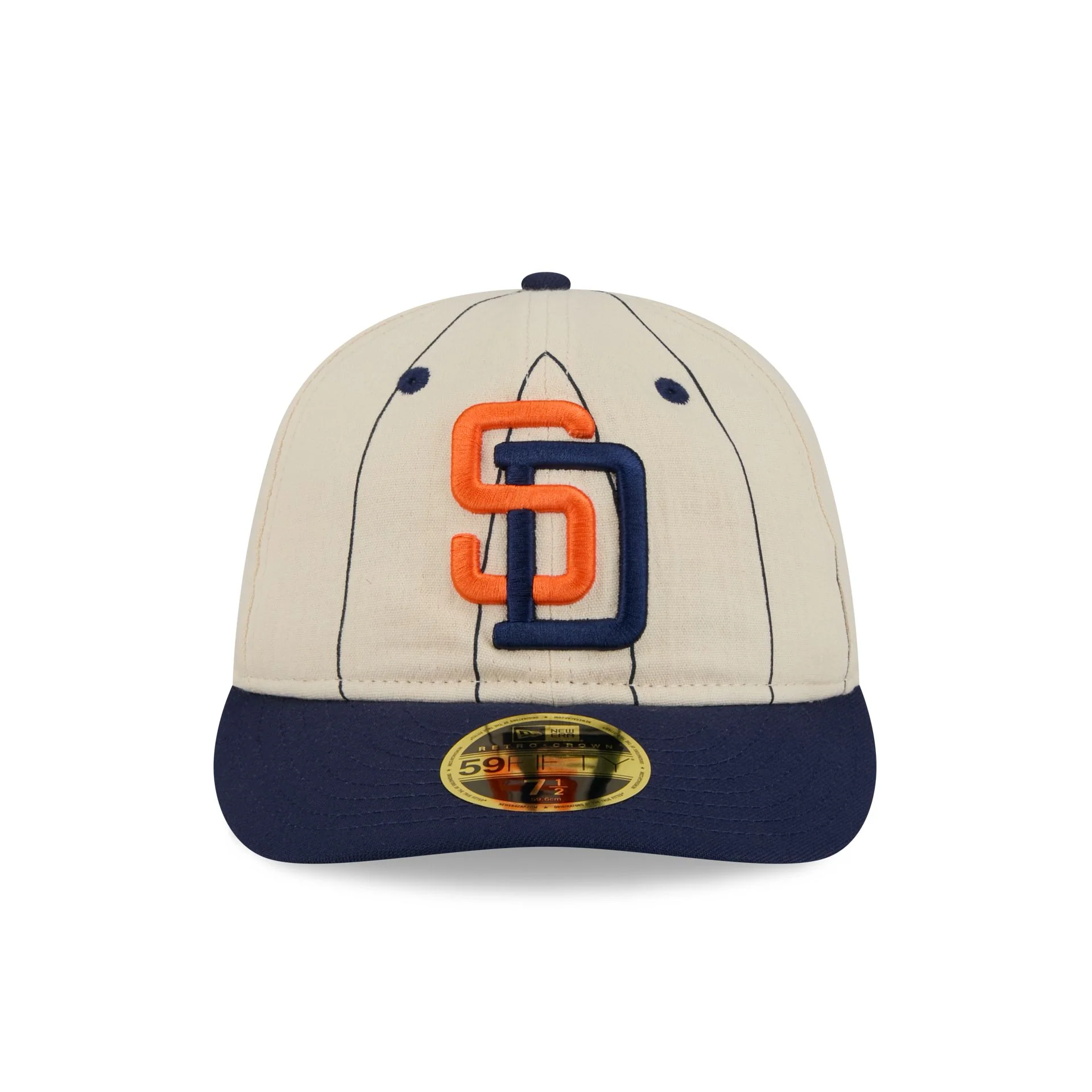 San Diego Padres Linen Pinstripe Retro Crown 59FIFTY Fitted Hat - Image 2