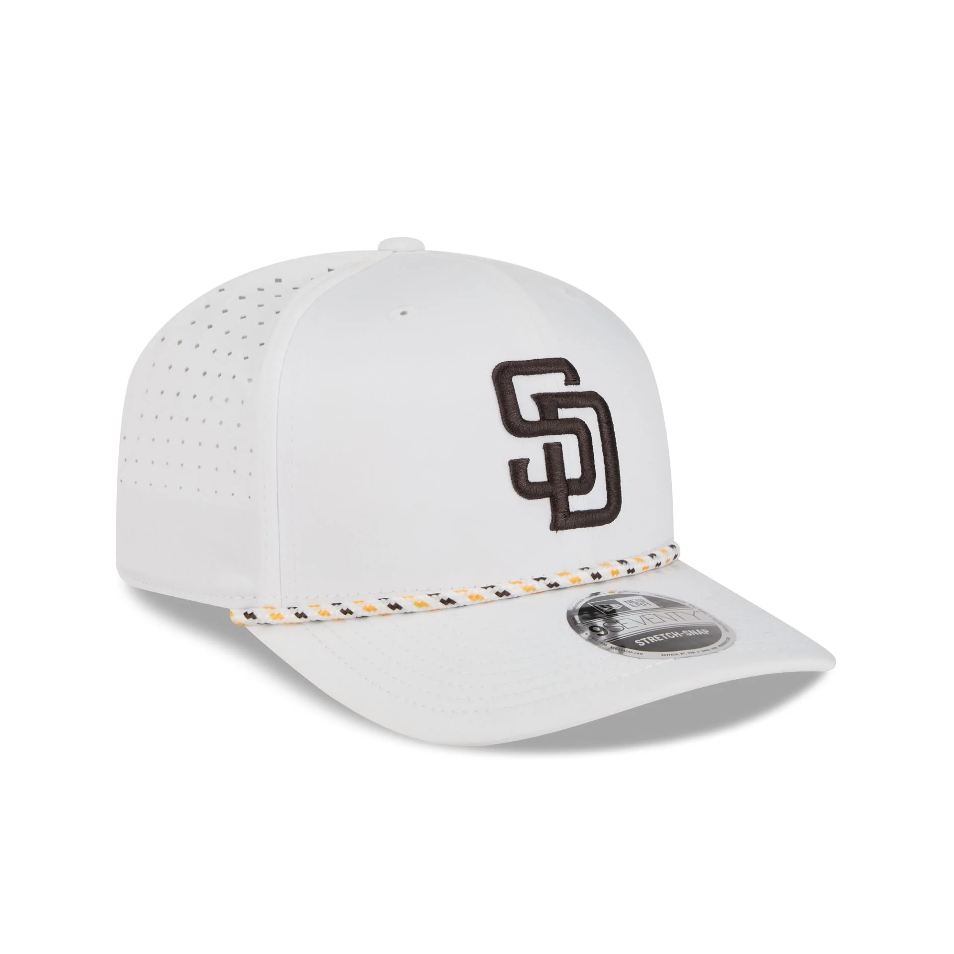 San Diego Padres Optic White Performance Rope 9SEVENTY Stretch-Snap Hat - Image 3