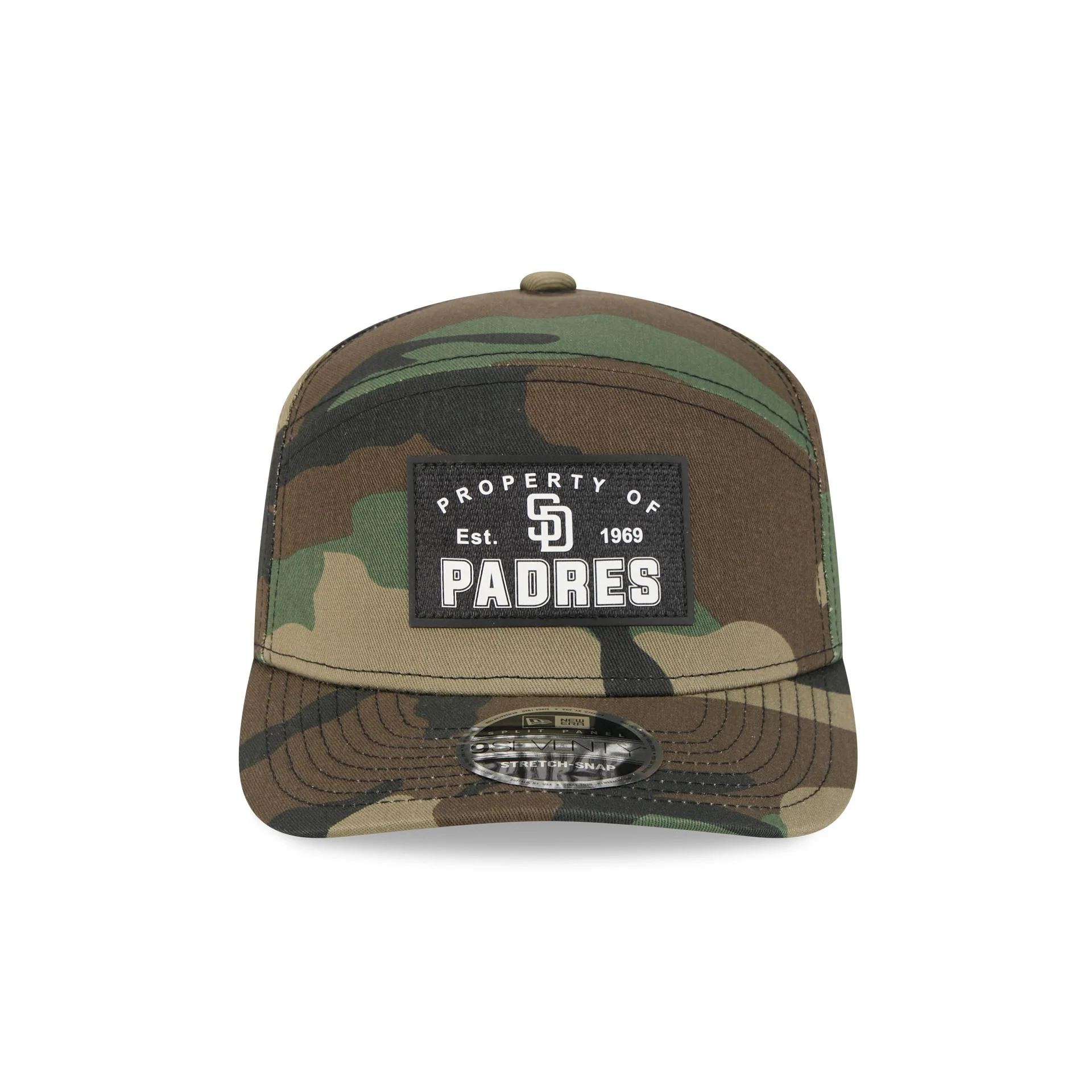 San Diego Padres Property of Patch Camo Split Panel 9SEVENTY Stretch-Snap Hat - Image 2