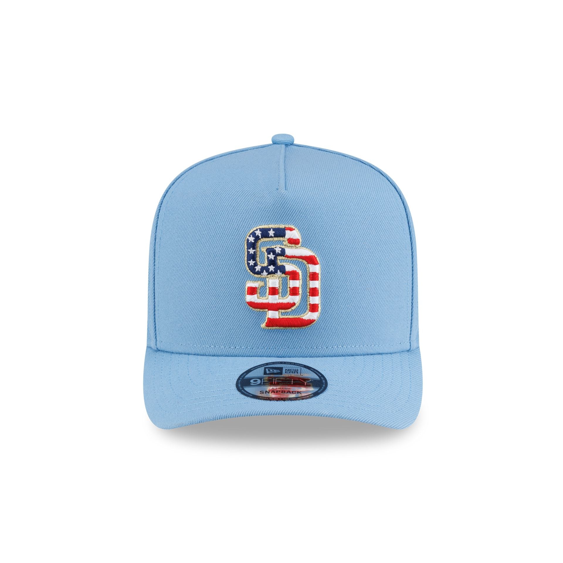 San Diego Padres Red, White & Blue 9FIFTY A-Frame Snapback Hat - Image 2