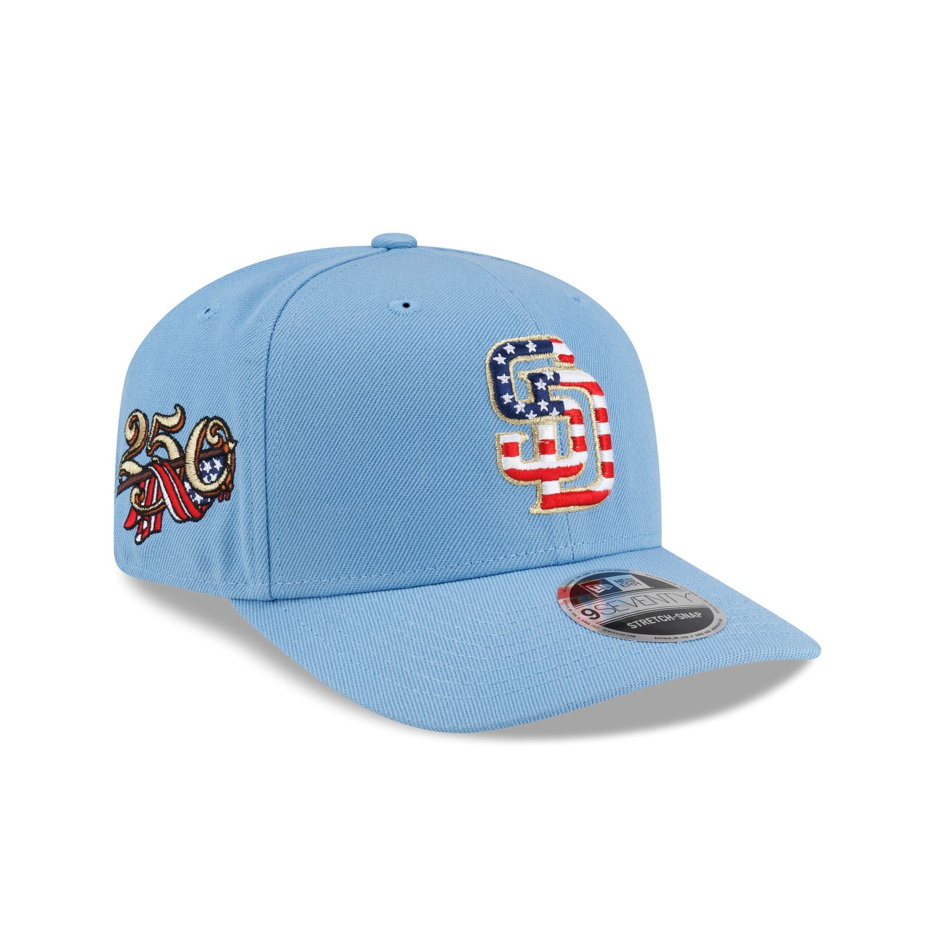 San Diego Padres Red, White & Blue 9SEVENTY Stretch-Snap Hat