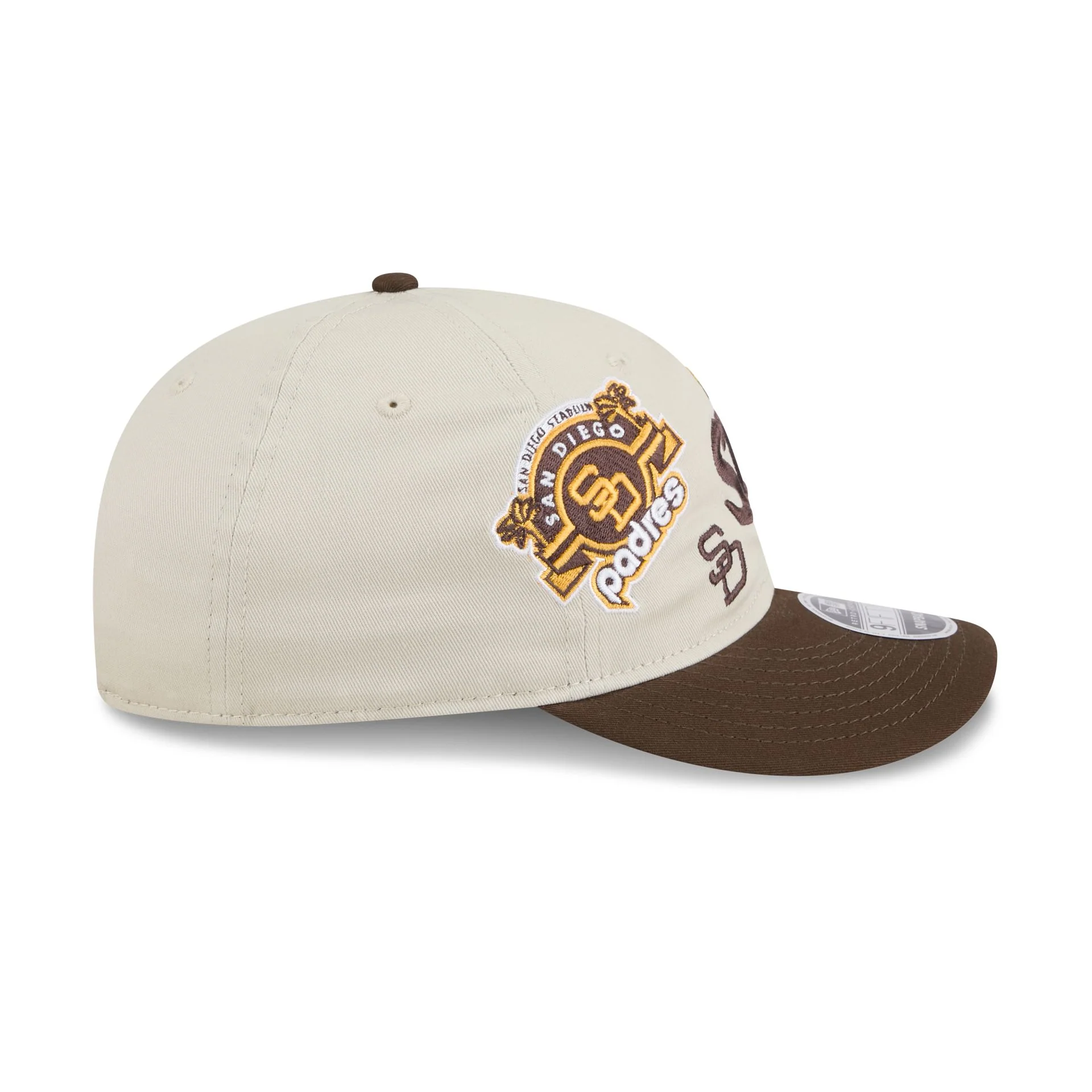 San Diego Padres Scattered Patches Retro Crown 9FIFTY Snapback Hat - Image 5