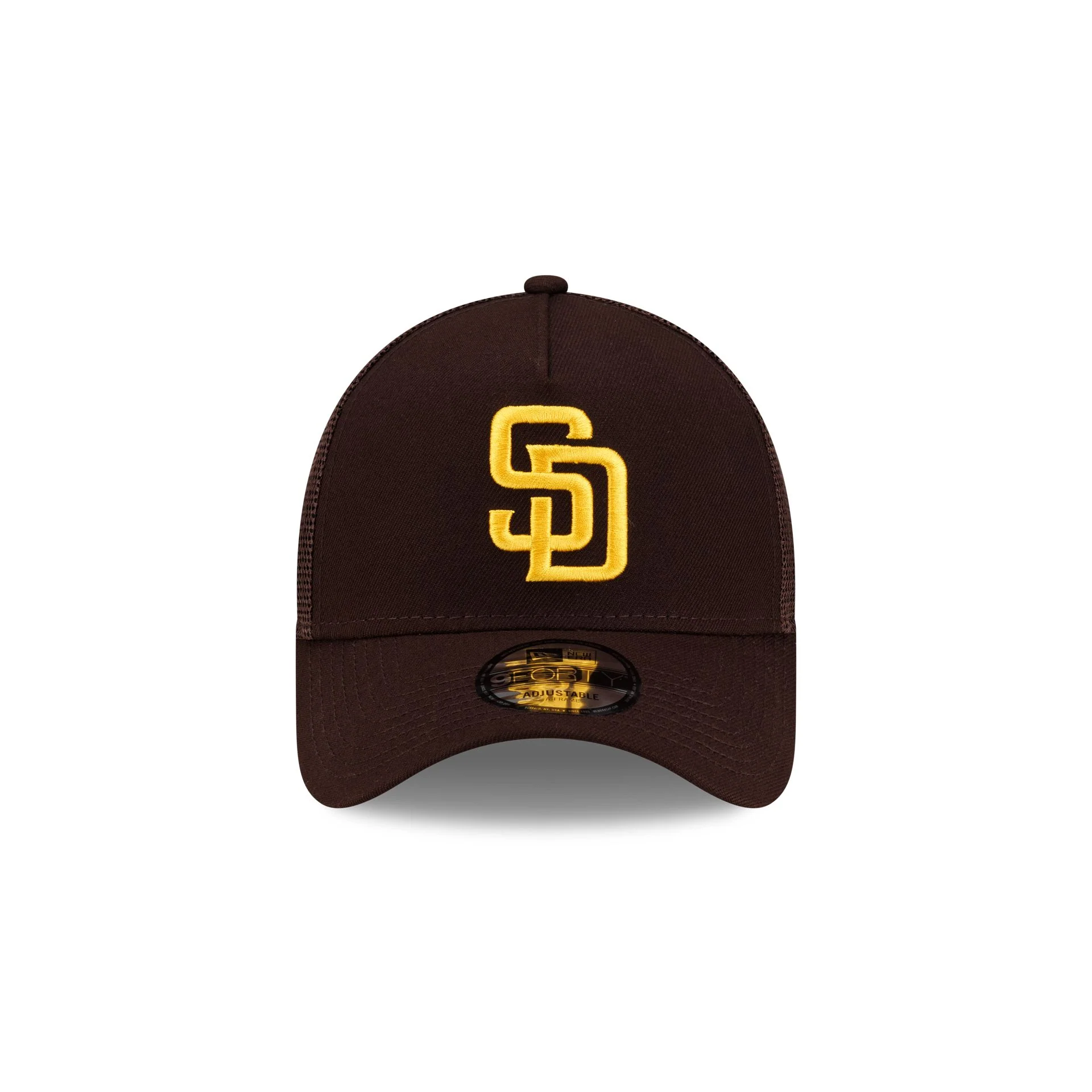 San Diego Padres Side Script 9FORTY A-Frame Trucker Hat - Image 2