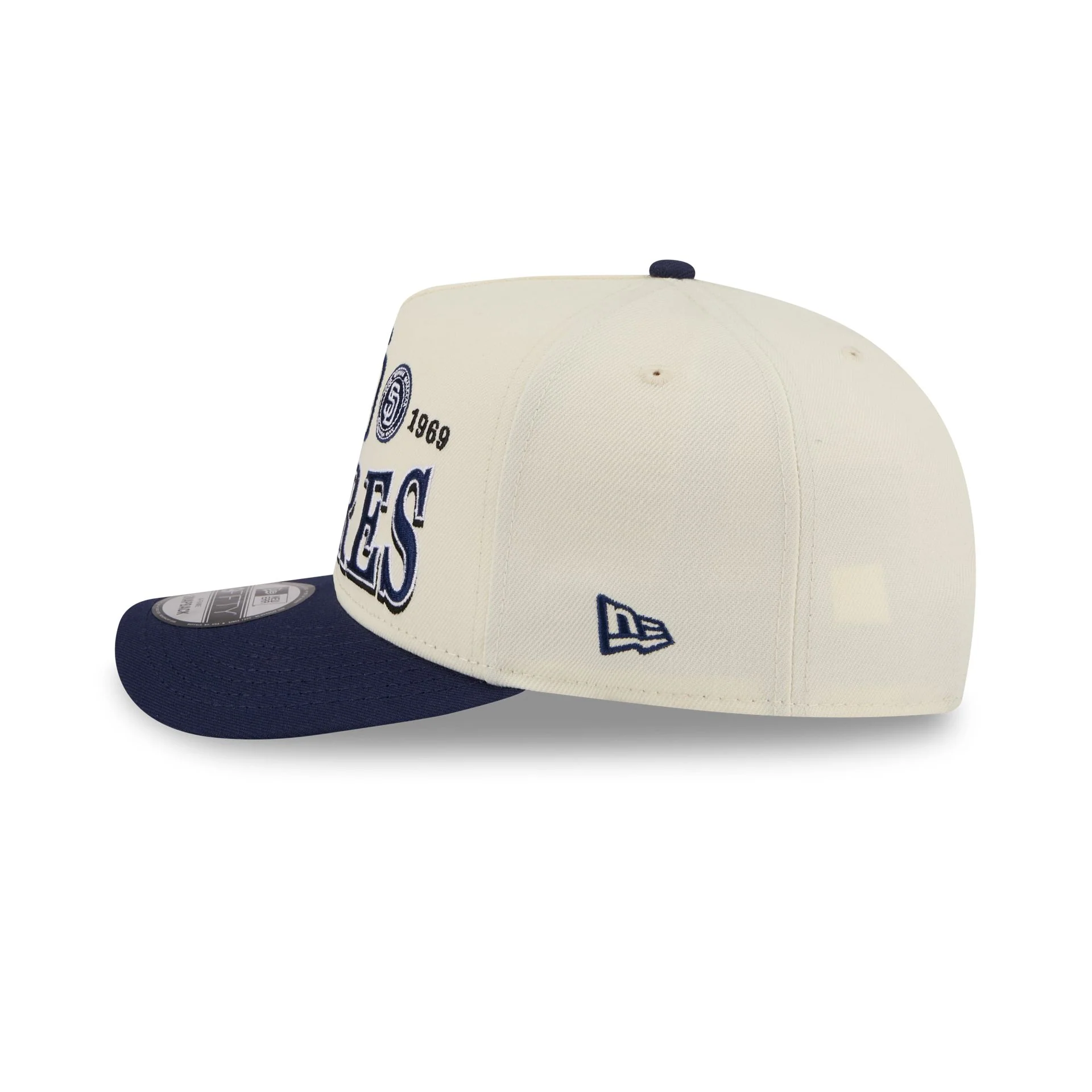 San Diego Padres Three Hit Chrome White 9FIFTY A-Frame Snapback Hat - Image 4