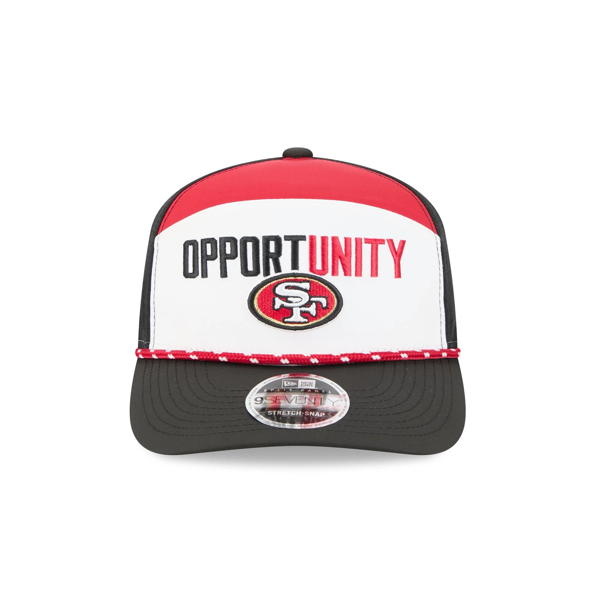 San Francisco 49ers 2025 Inspire Change Split Panel 9SEVENTY Trucker Hat - Image 2