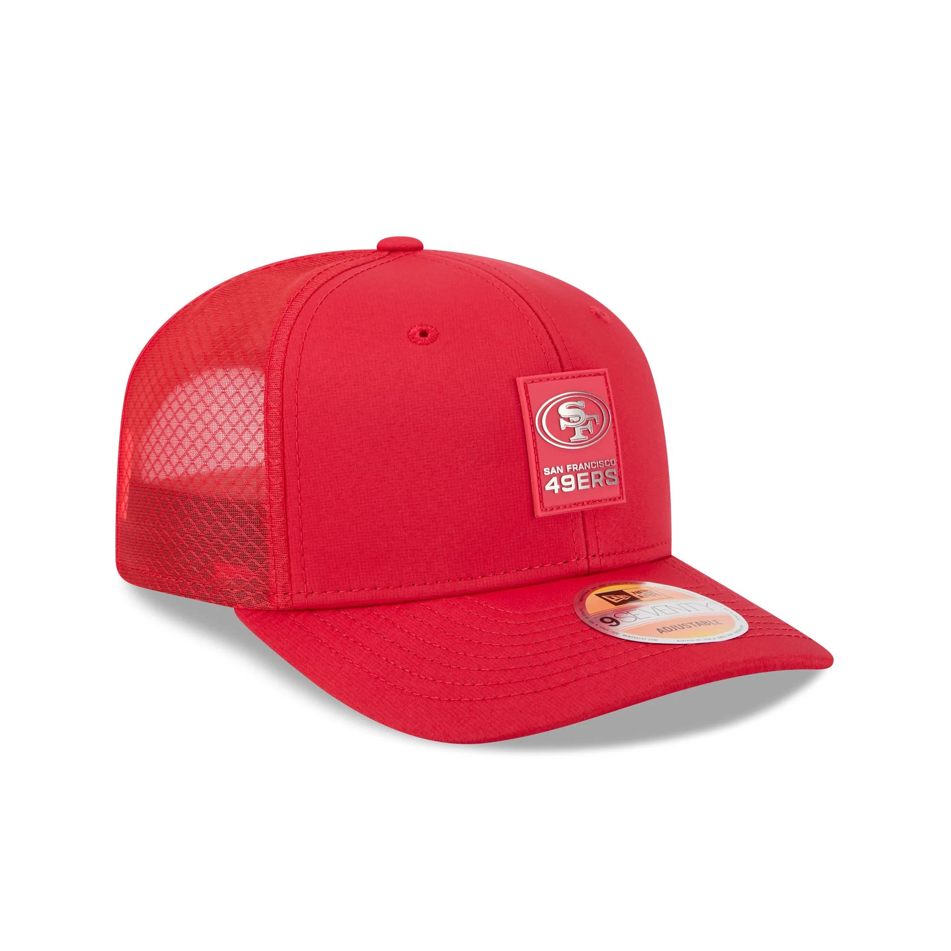 San Francisco 49ers 2025 Sideline Hot Weather 9SEVENTY Trucker Hat - Image 3