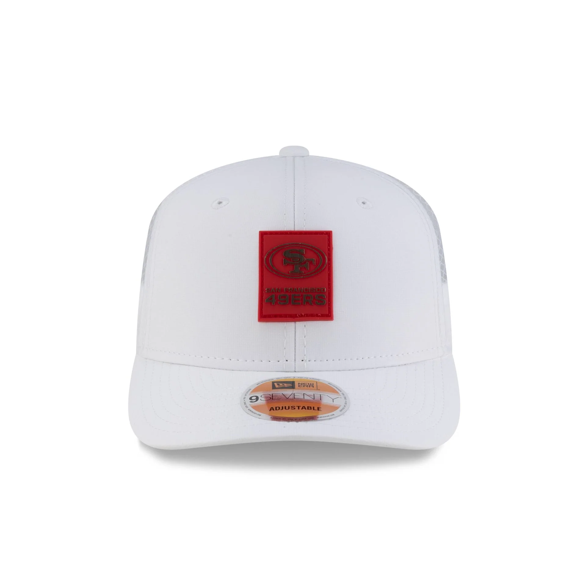San Francisco 49ers 2025 Sideline Hot Weather White 9SEVENTY Trucker Hat - Image 2