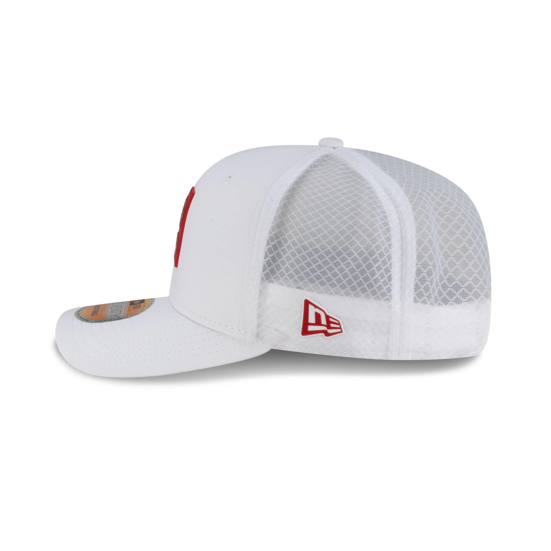 San Francisco 49ers 2025 Sideline Hot Weather White 9SEVENTY Trucker Hat - Image 4