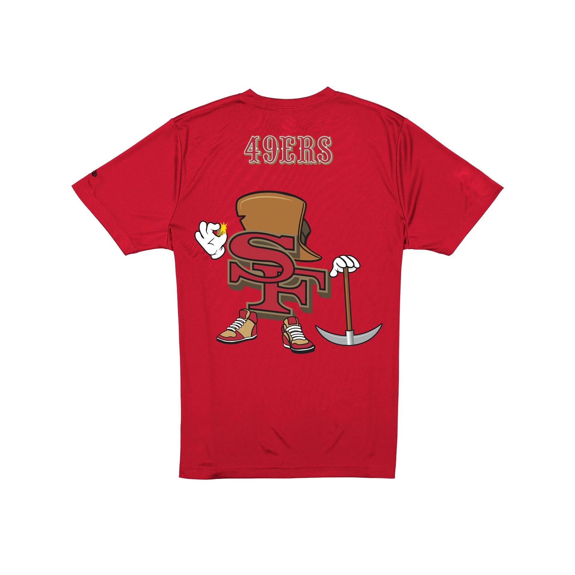 San Francisco 49ers Cartoon Red T-Shirt - Image 2