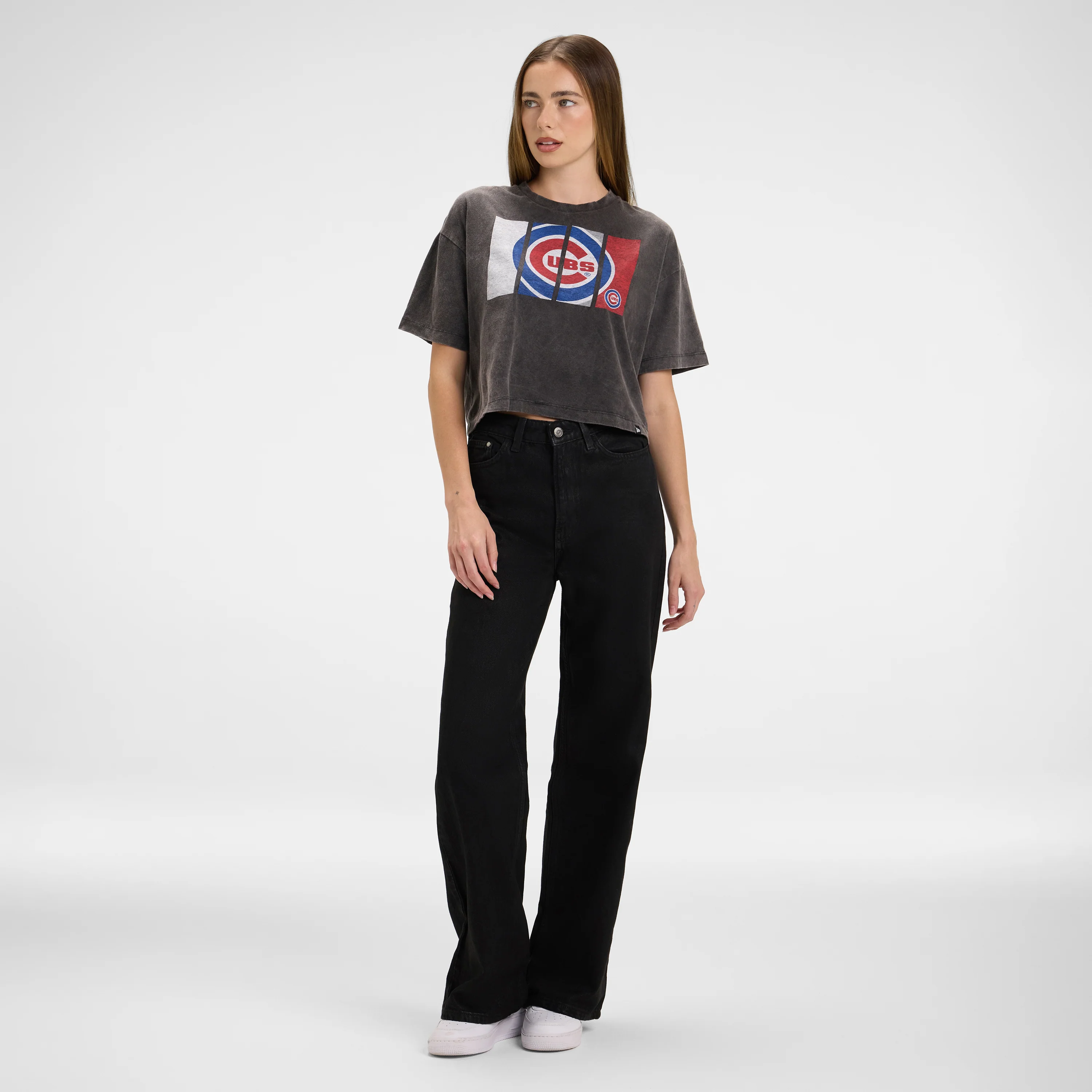 Chicago Bulls Sport Night Black Cropped Women's T-Shirt - Image 5
