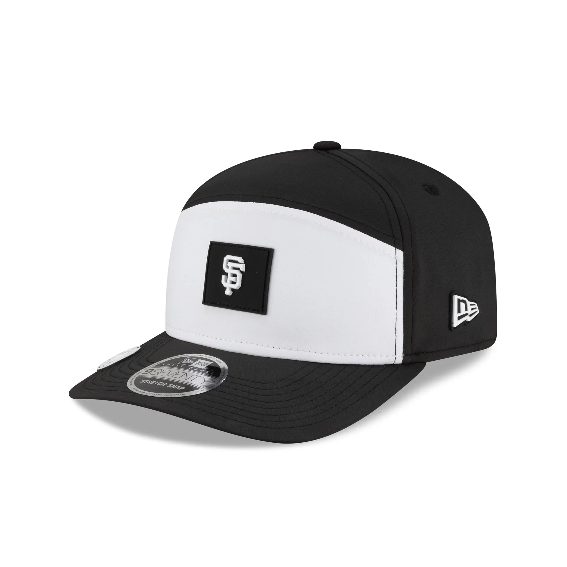 San Francisco Giants 2026 Clubhouse Black & White Split Panel 9SEVENTY Stretch-Snap Hat - Image 3
