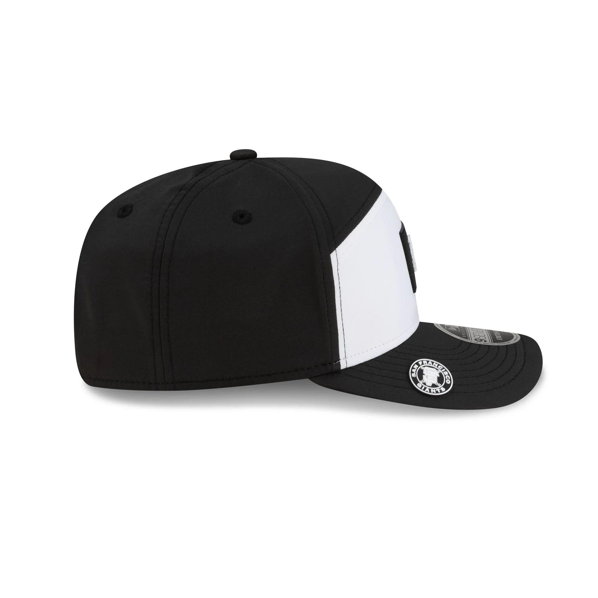 San Francisco Giants 2026 Clubhouse Black & White Split Panel 9SEVENTY Stretch-Snap Hat - Image 4