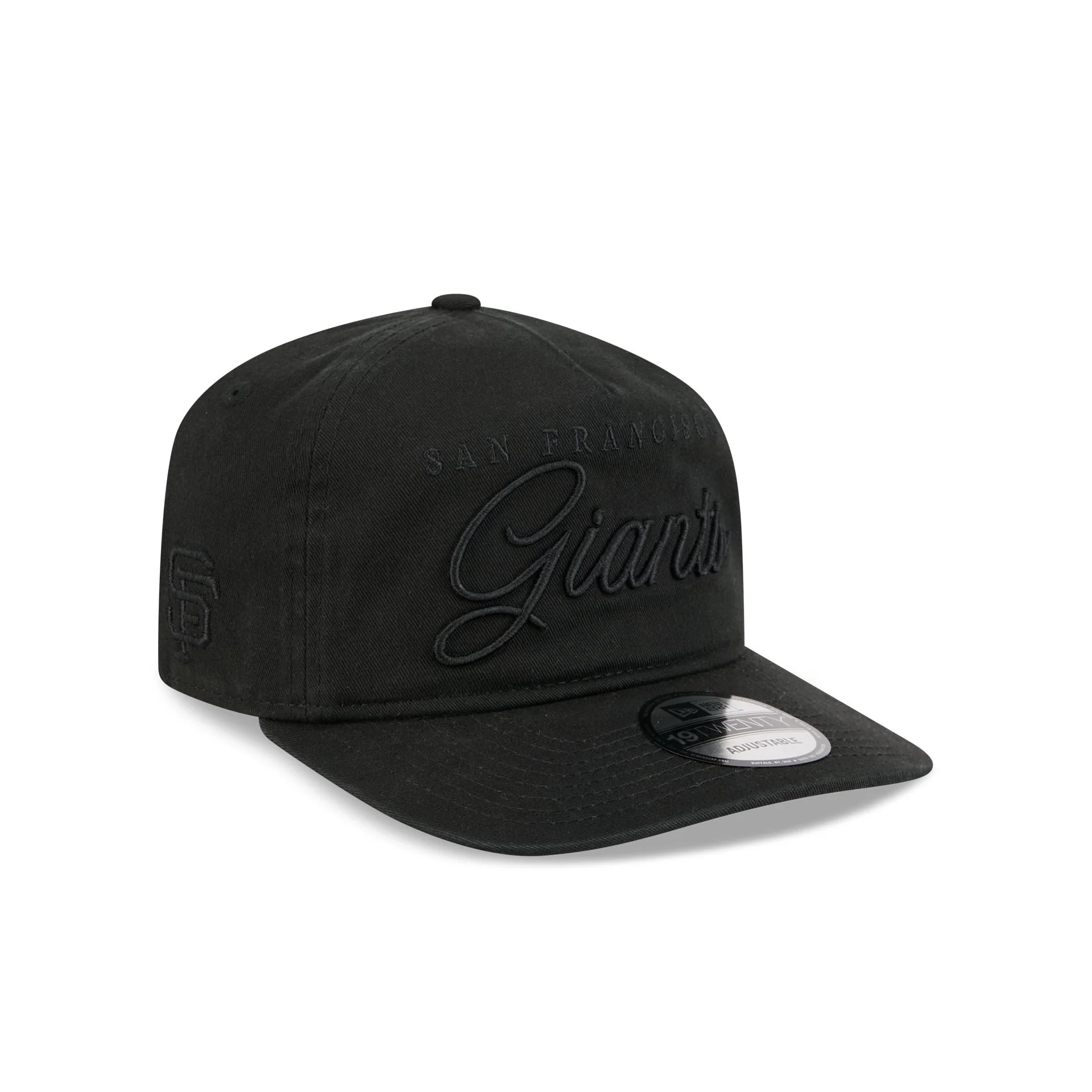 San Francisco Giants All Black Scripted 19TWENTY Adjustable Hat