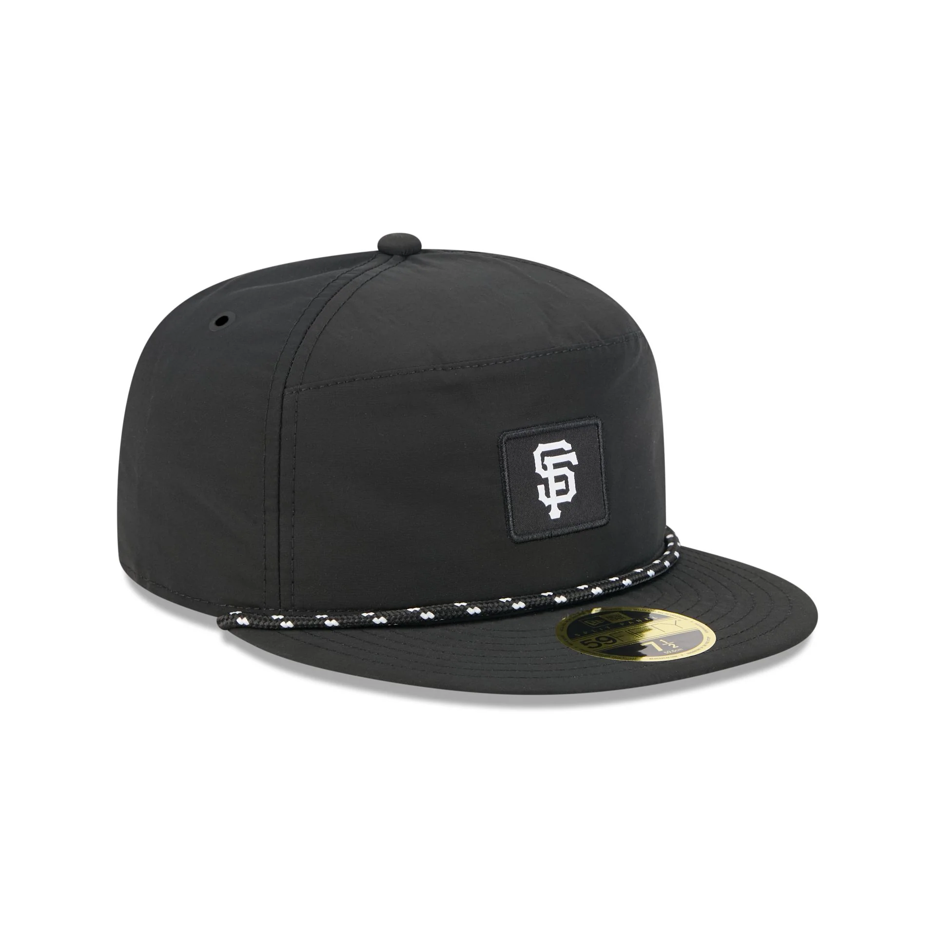 San Francisco Giants Black Poly Rope Split Panel 59FIFTY Fitted Hat - Image 3