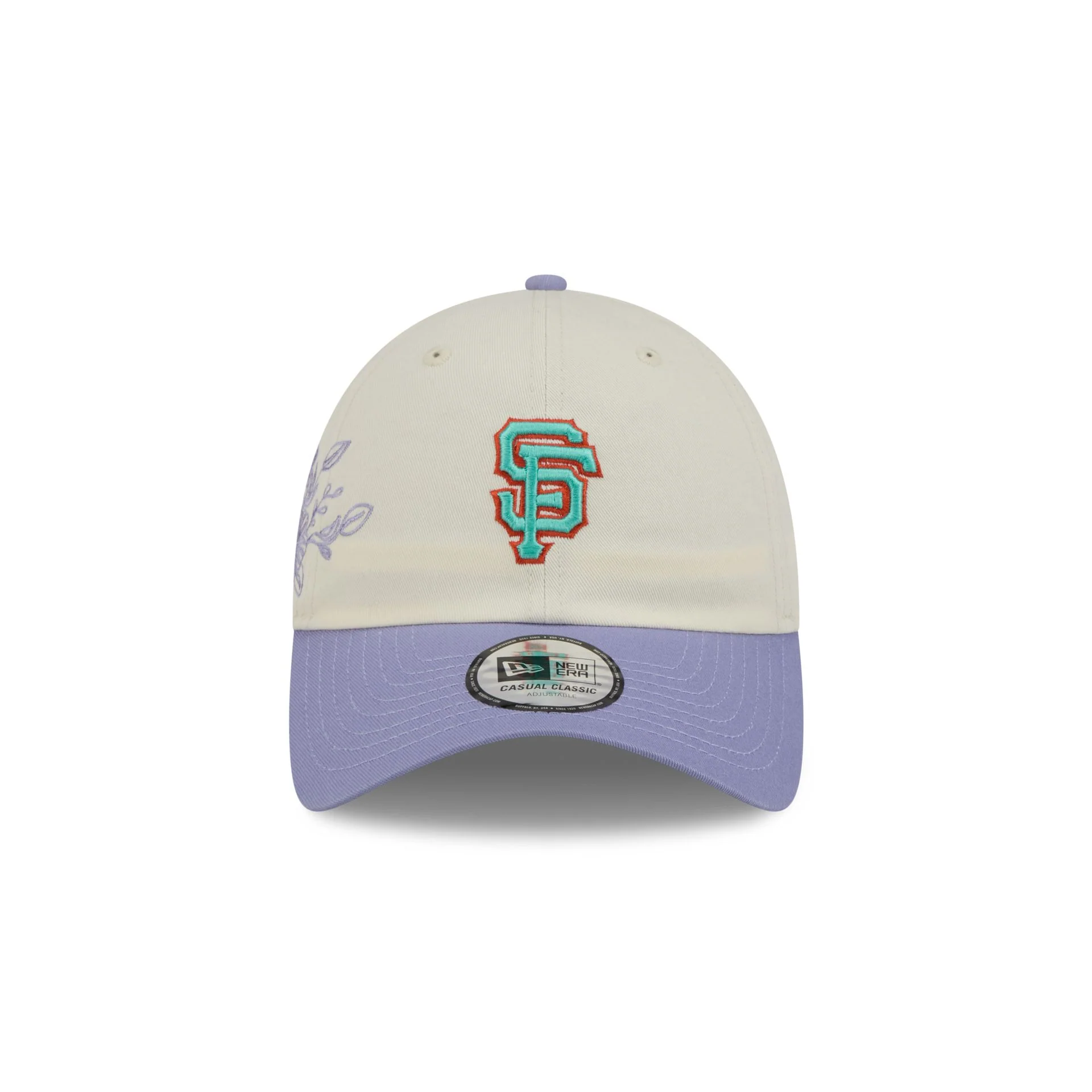 San Francisco Giants Lavender Flowers Casual Classic Adjustable Hat - Image 2