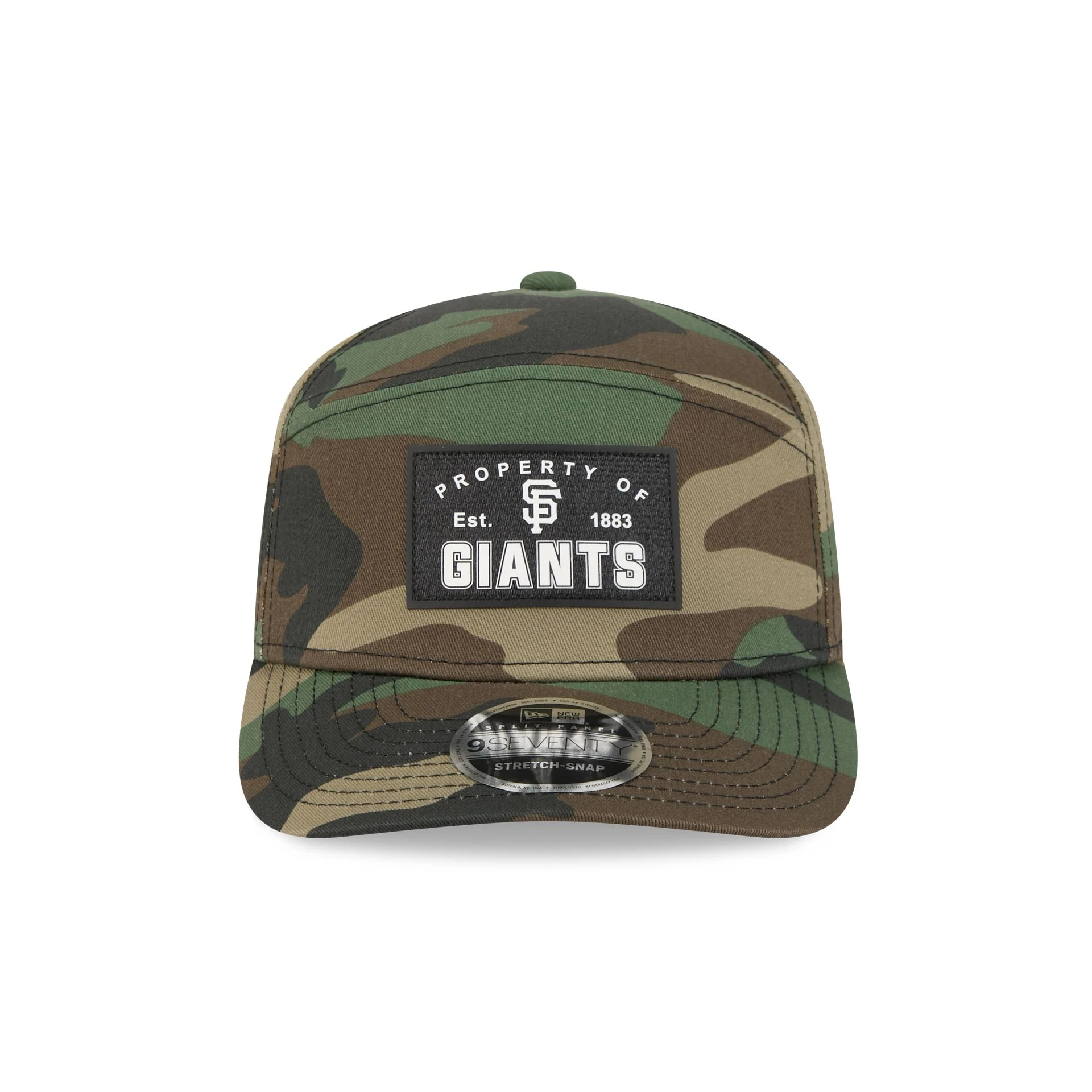 San Francisco Giants Property of Patch Camo Split Panel 9SEVENTY Stretch-Snap Hat - Image 2