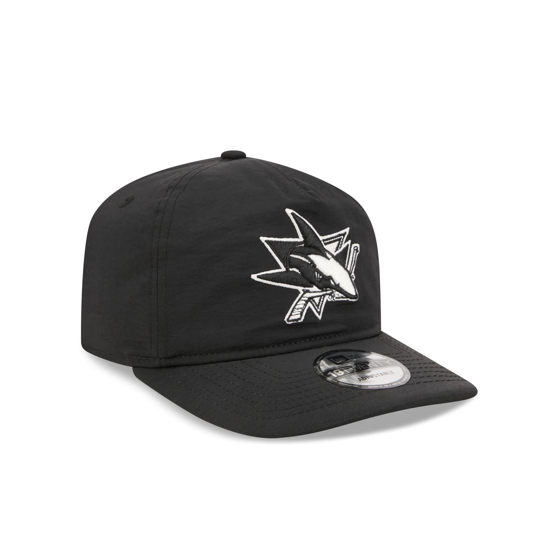San Jose Sharks Black Nylon 19TWENTY Adjustable Hat - Image 3