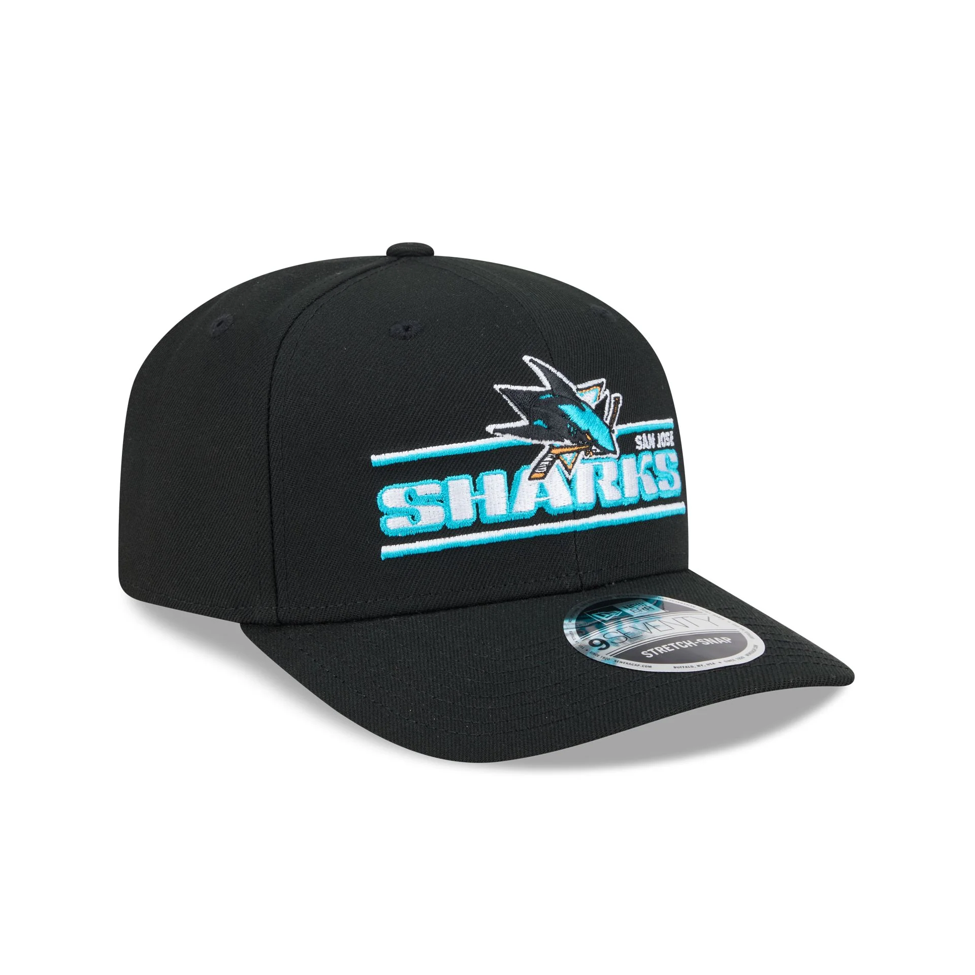 San Jose Sharks Stated 9SEVENTY Stretch-Snap Hat - Image 3