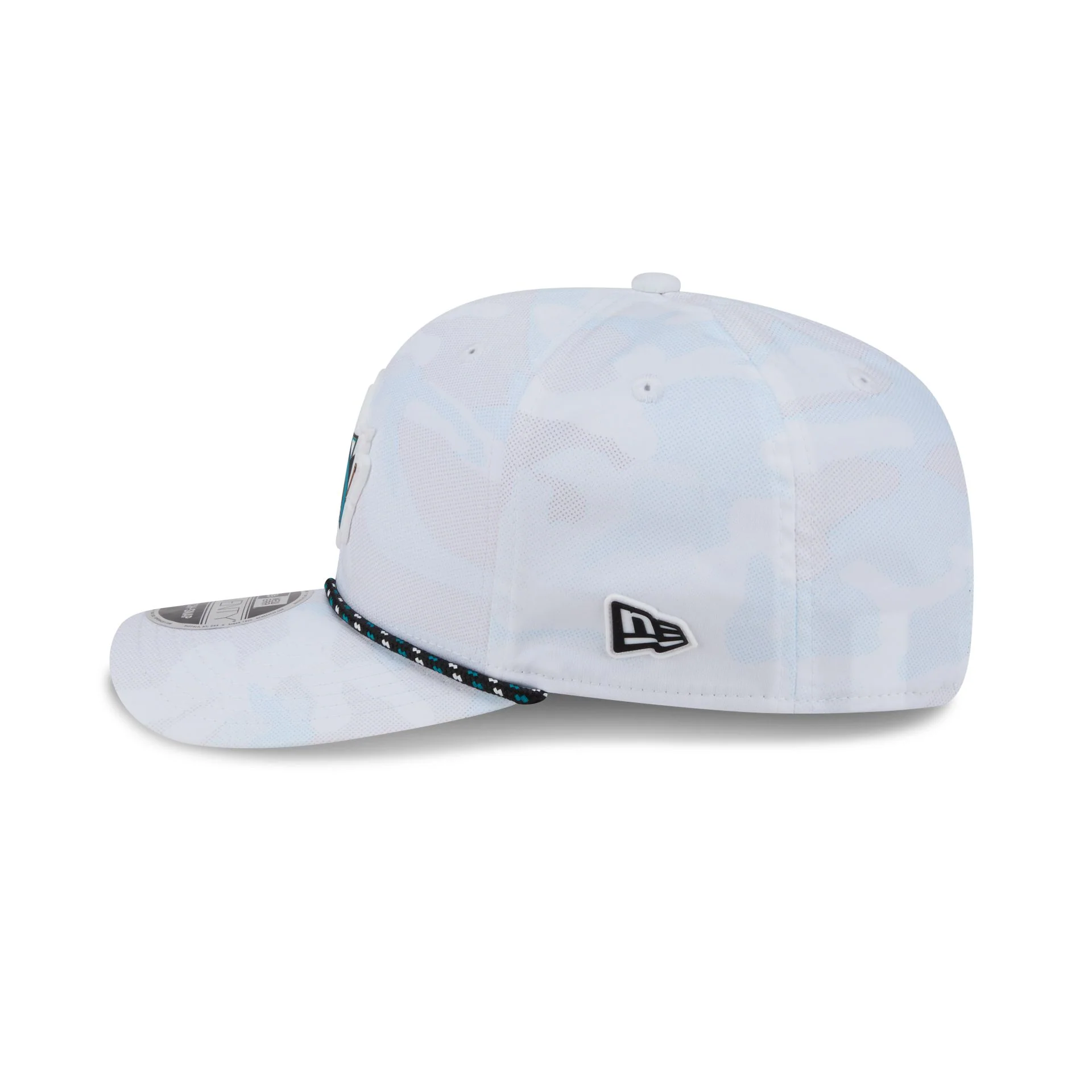 San Jose Sharks White Camo Performance Rope 9SEVENTY Stretch-Snap Hat - Image 4