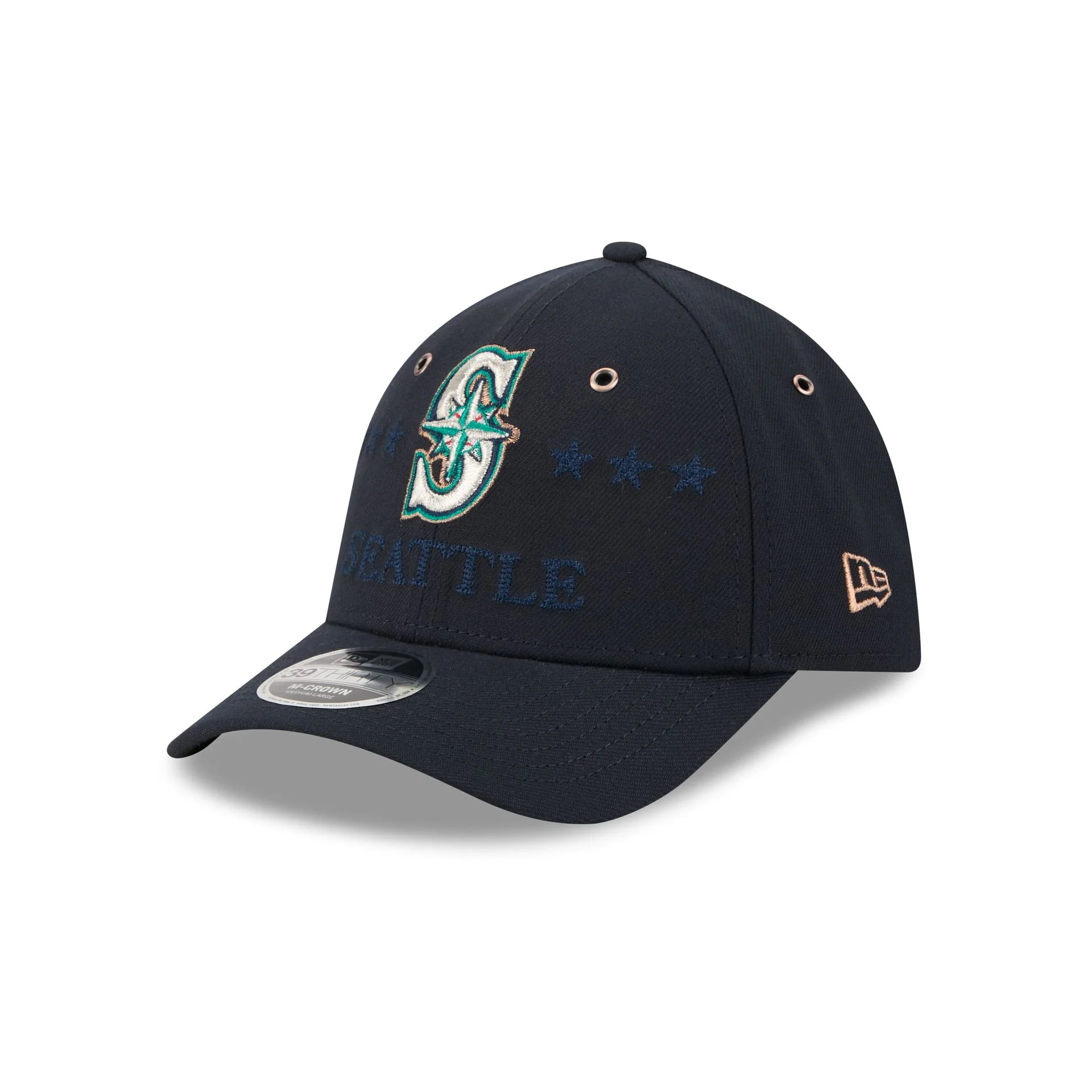 Seattle Mariners 2026 All-Star Game 39THIRTY M-Crown Stretch Fit Hat - Image 3